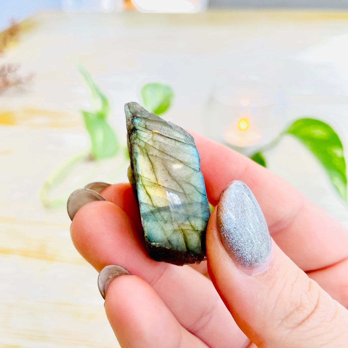 Labradorite Pieces – Eggplant & Poppy ~ Unique + Quirky Gifts