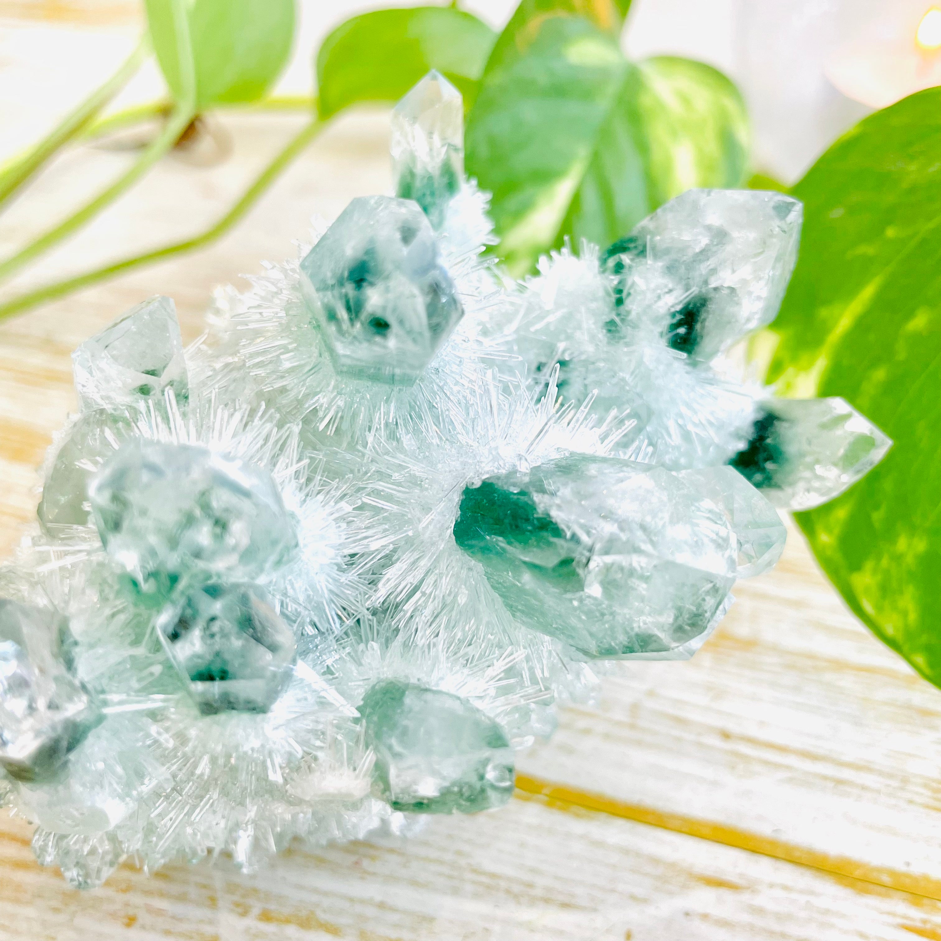 Phantom Quartz- Green Cluster