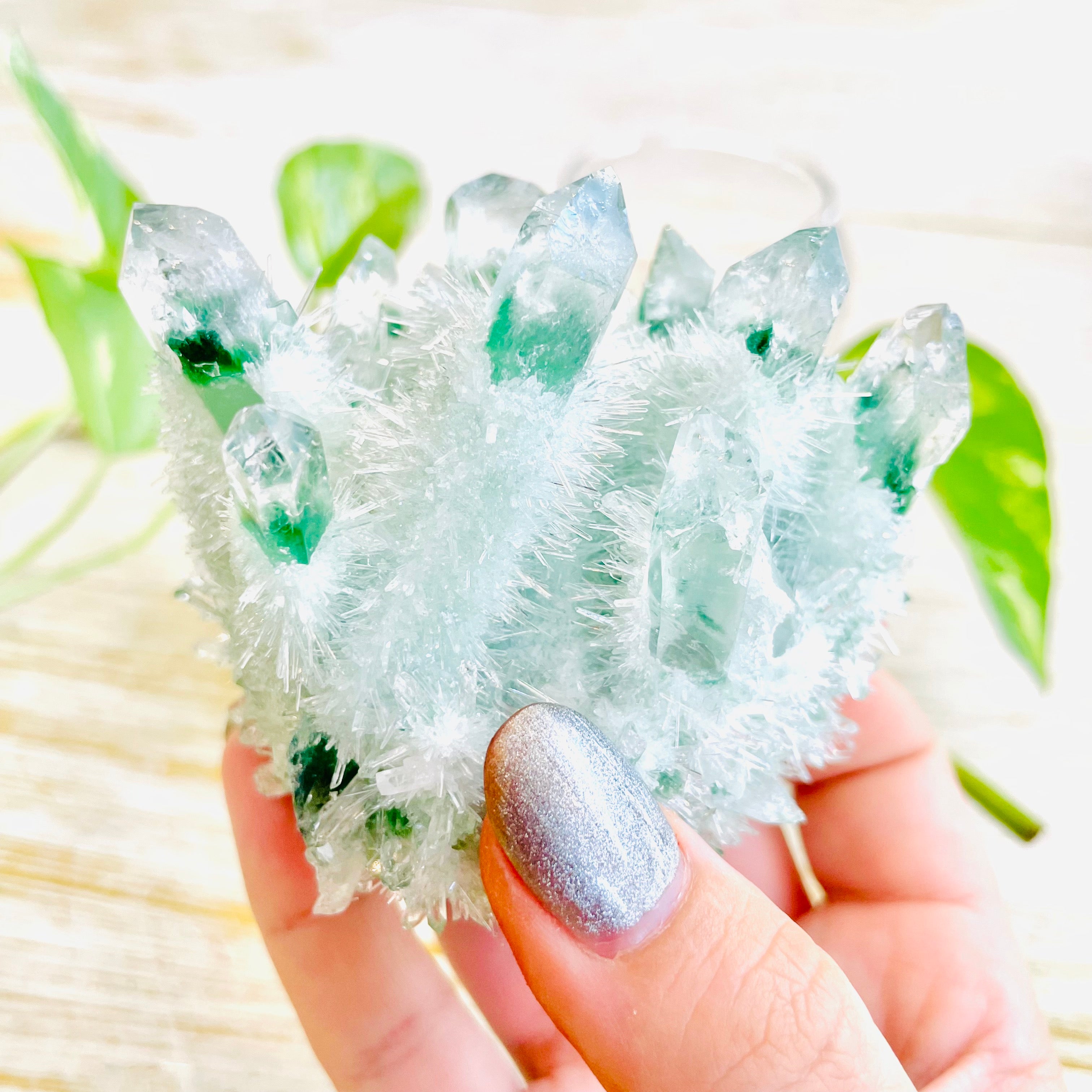 Phantom Quartz- Green Cluster