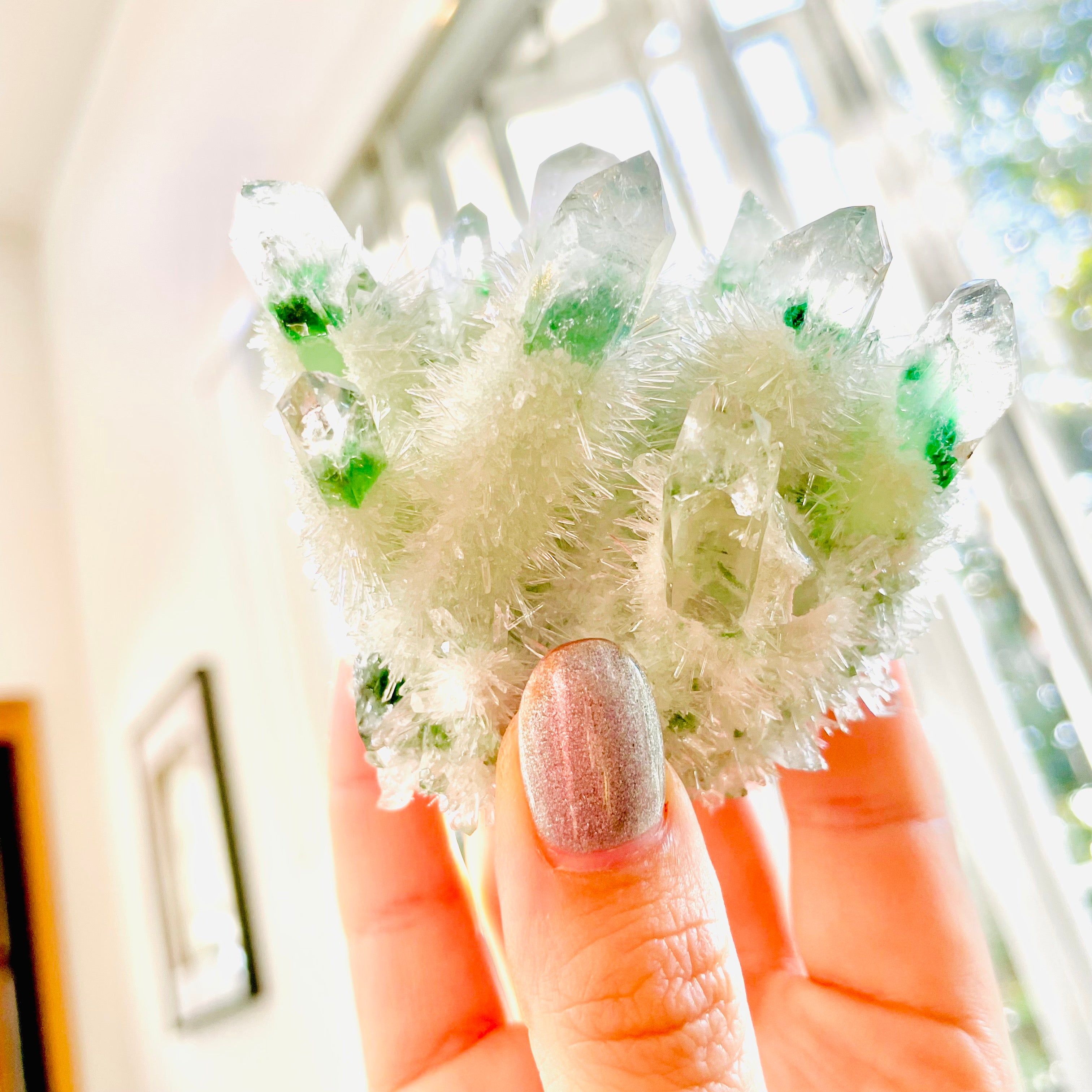 Phantom Quartz- Green Cluster