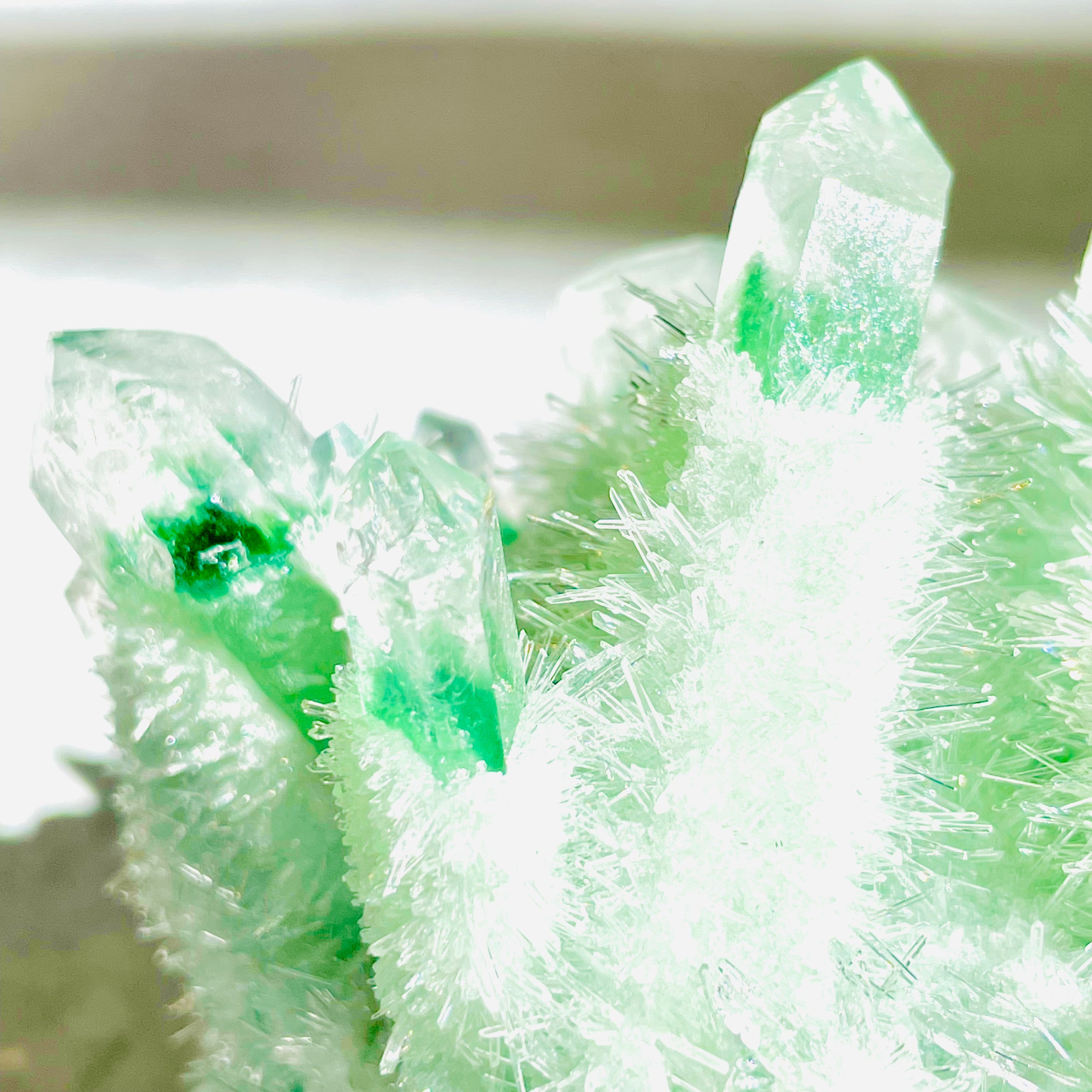 Phantom Quartz- Green Cluster