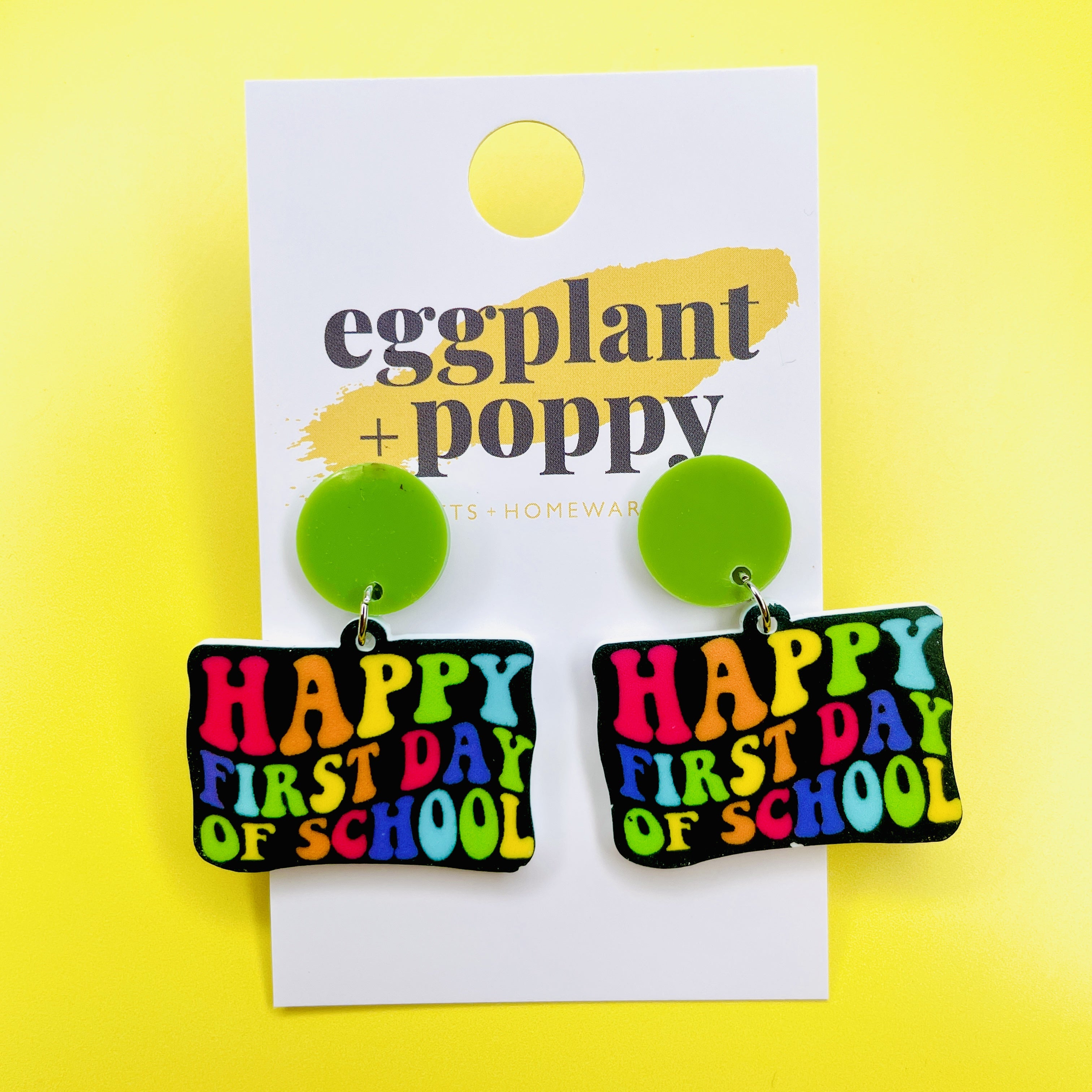 Happy First Day Of School Earrings