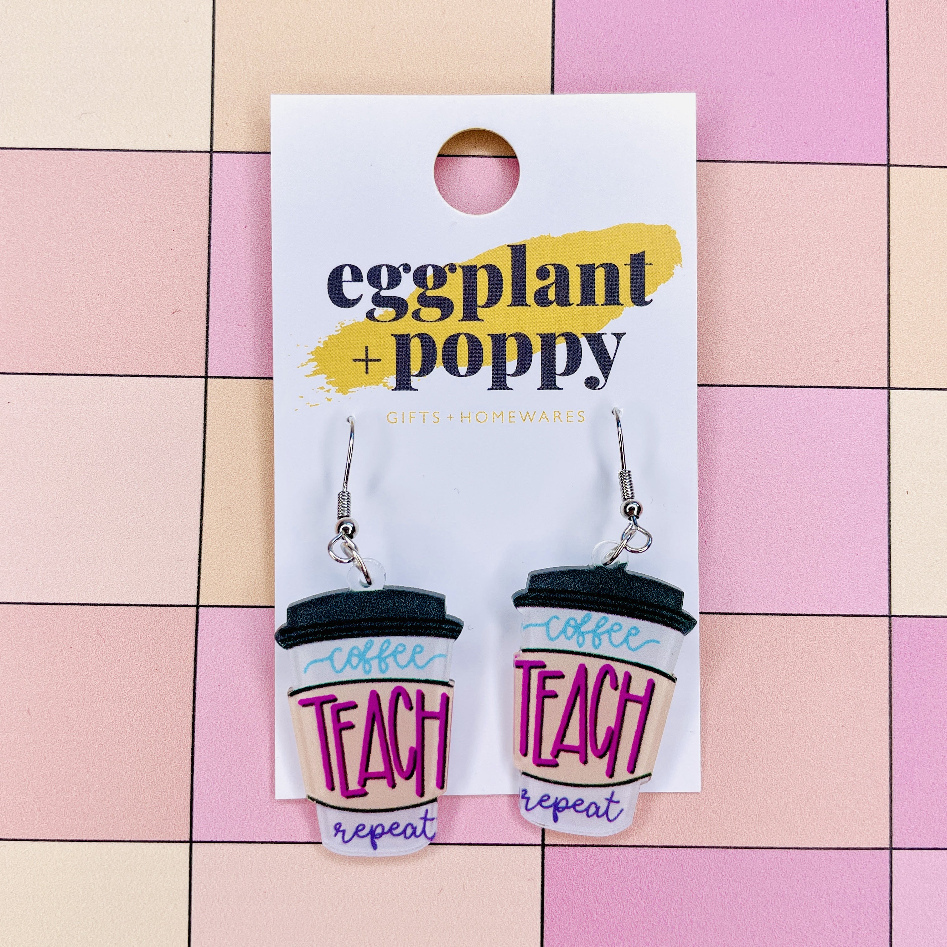 Coffee, Teach Earrings