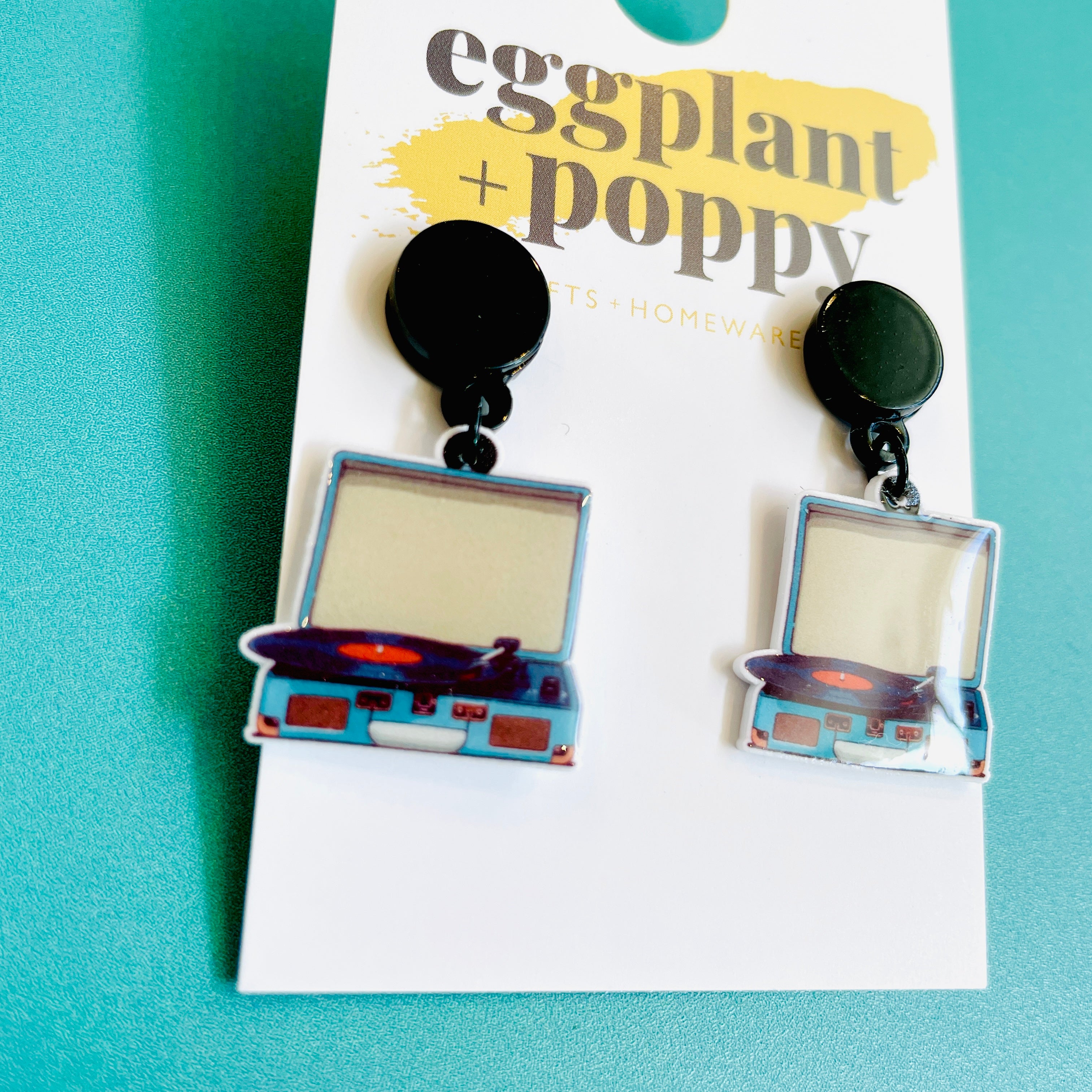 Record Player Earrings