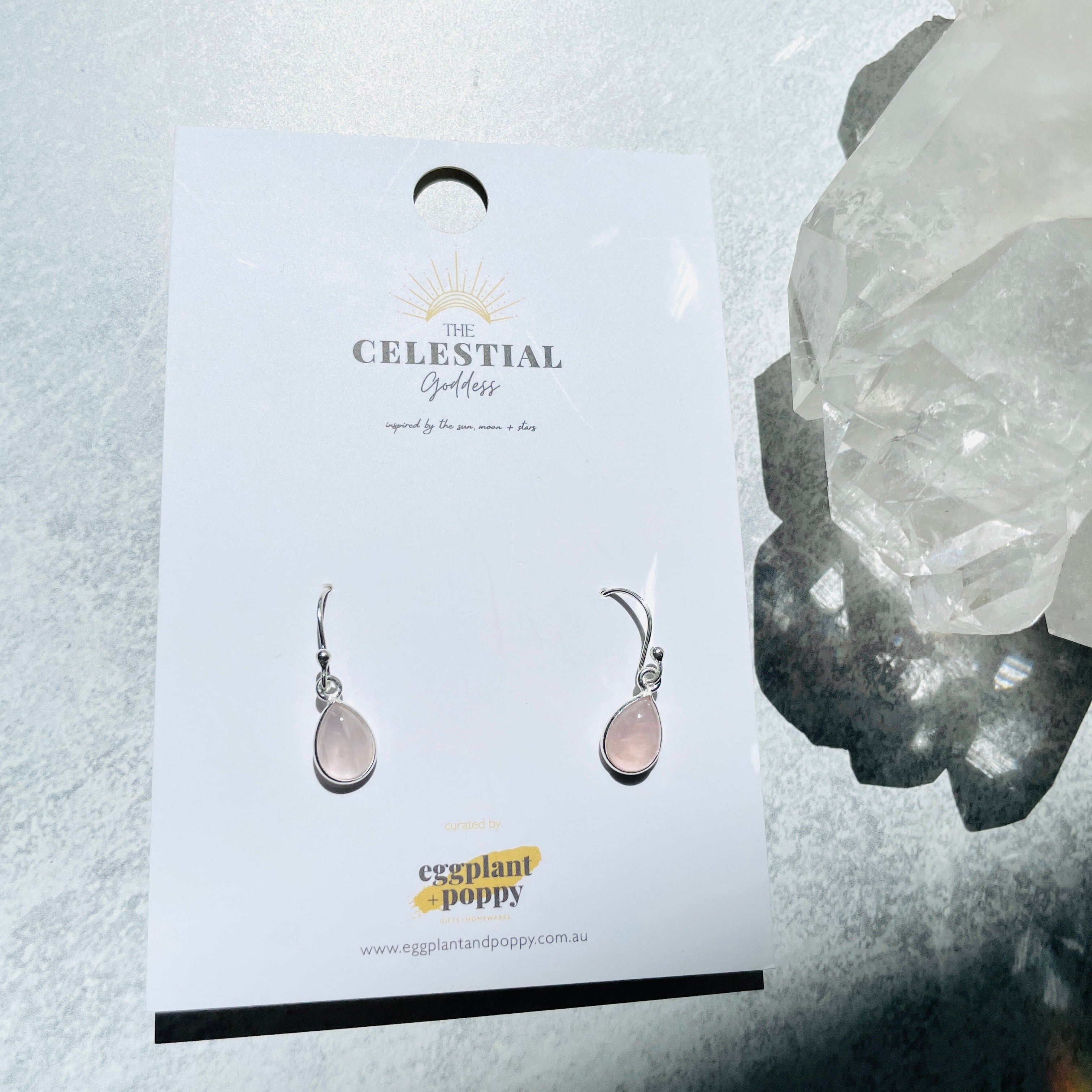 Rose Quartz Drop Earrings