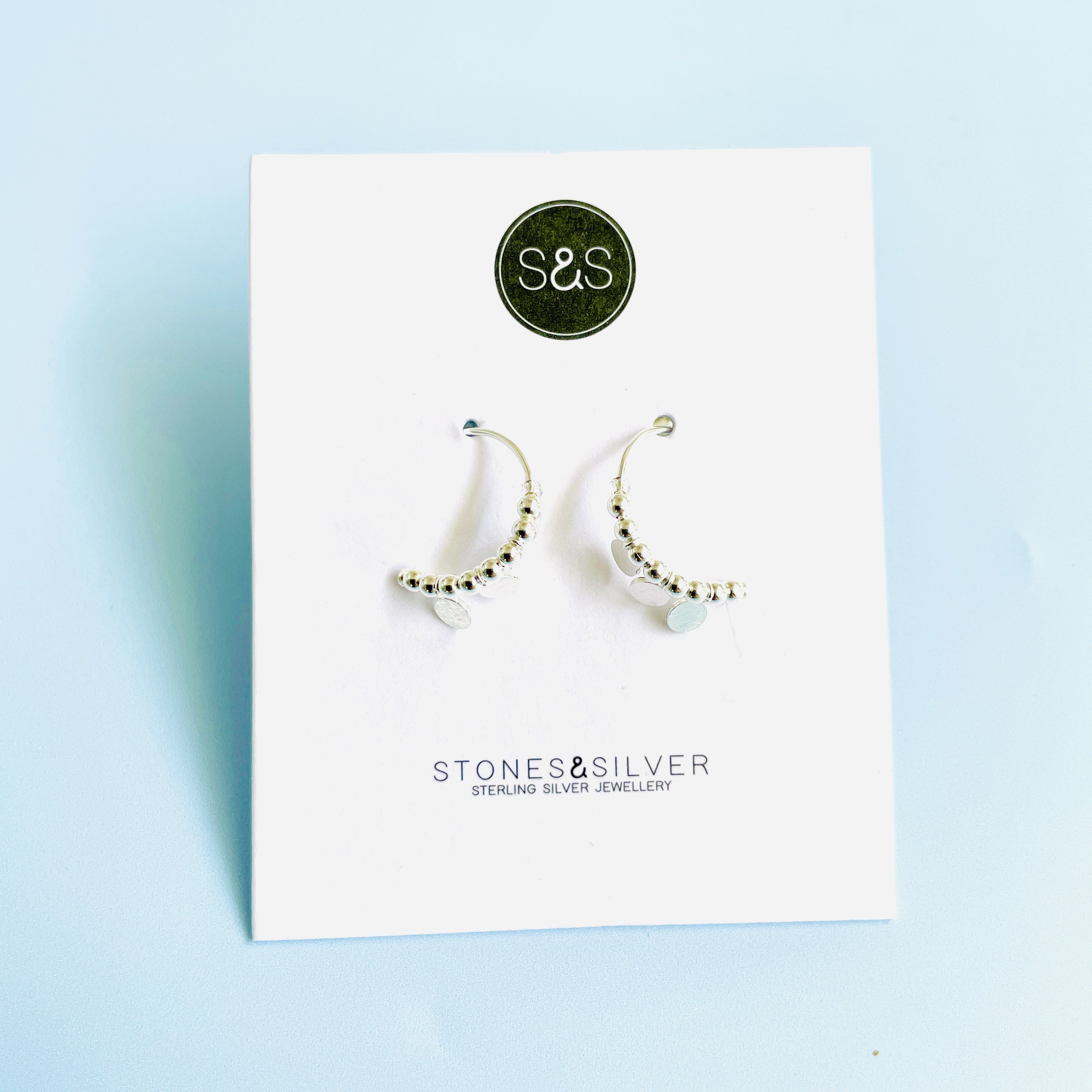 Boho Silver Hoop Earrings