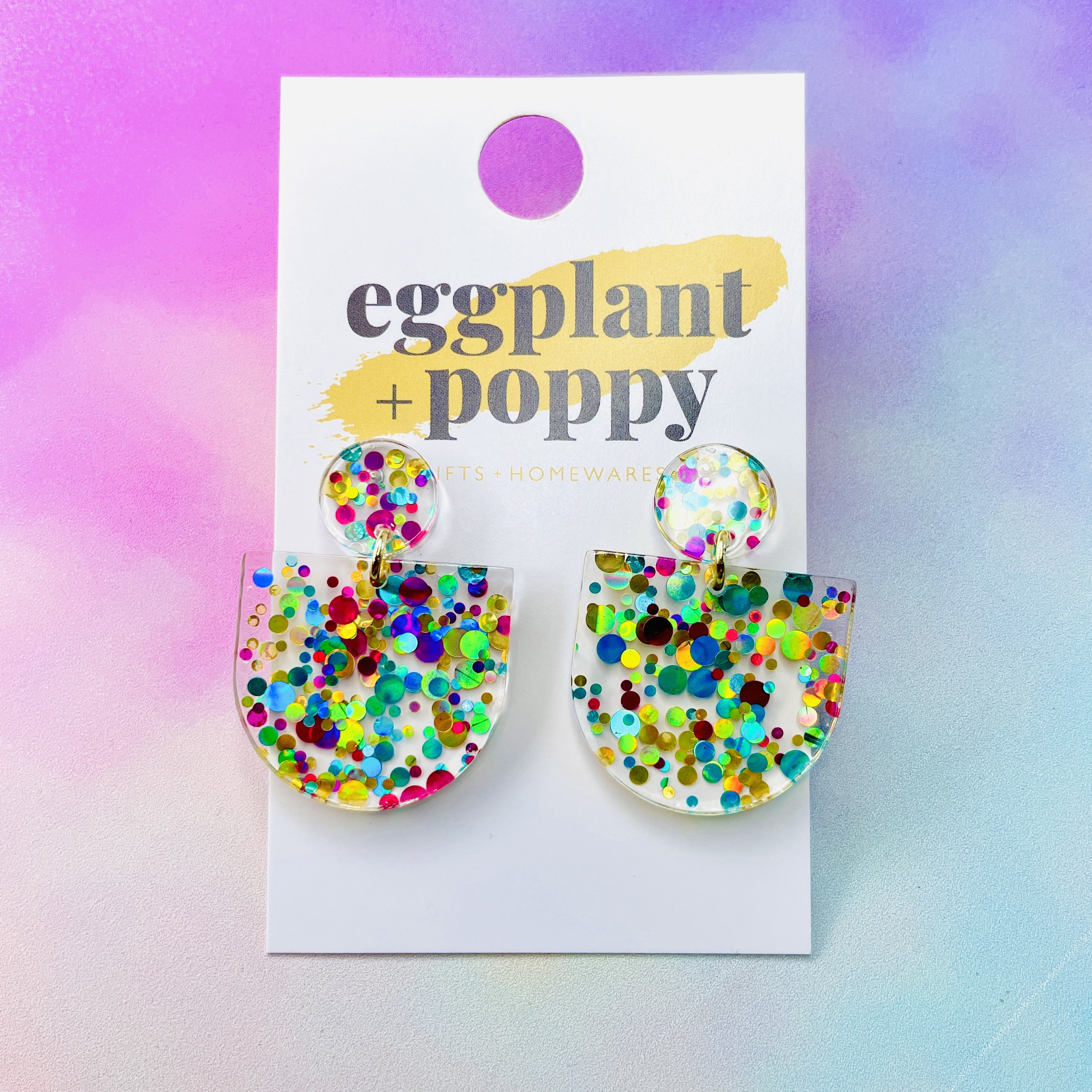 Glitter Acrylic Earrings