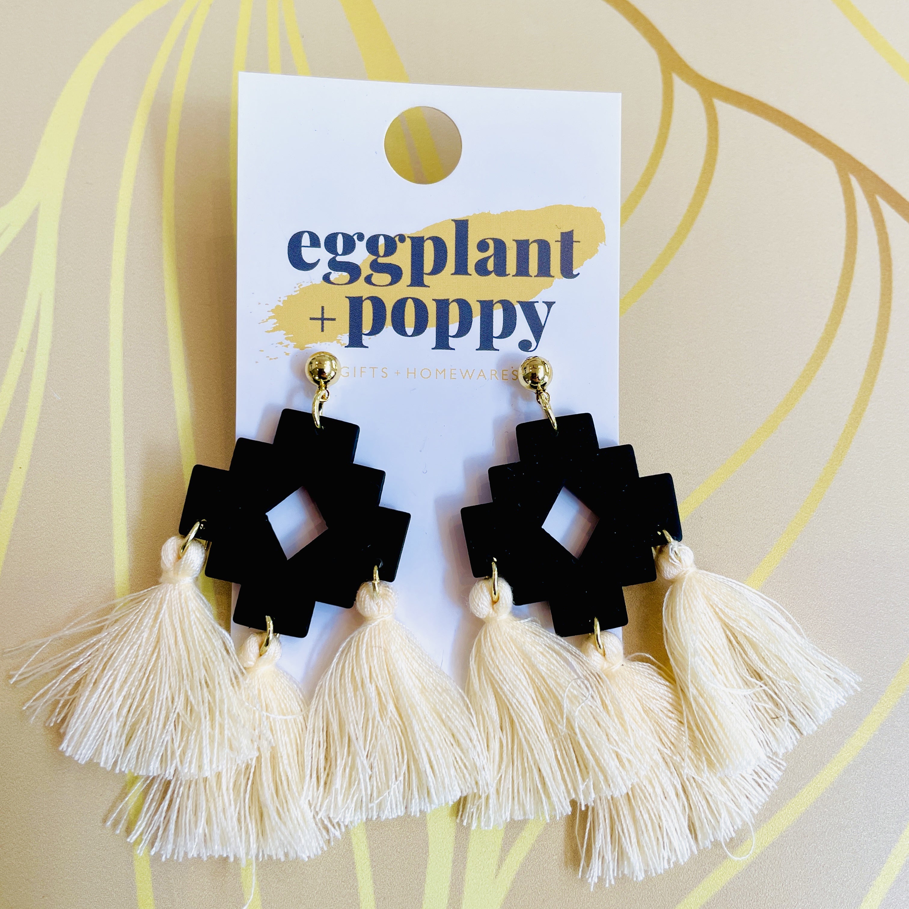 Geometric Tassel Earrings