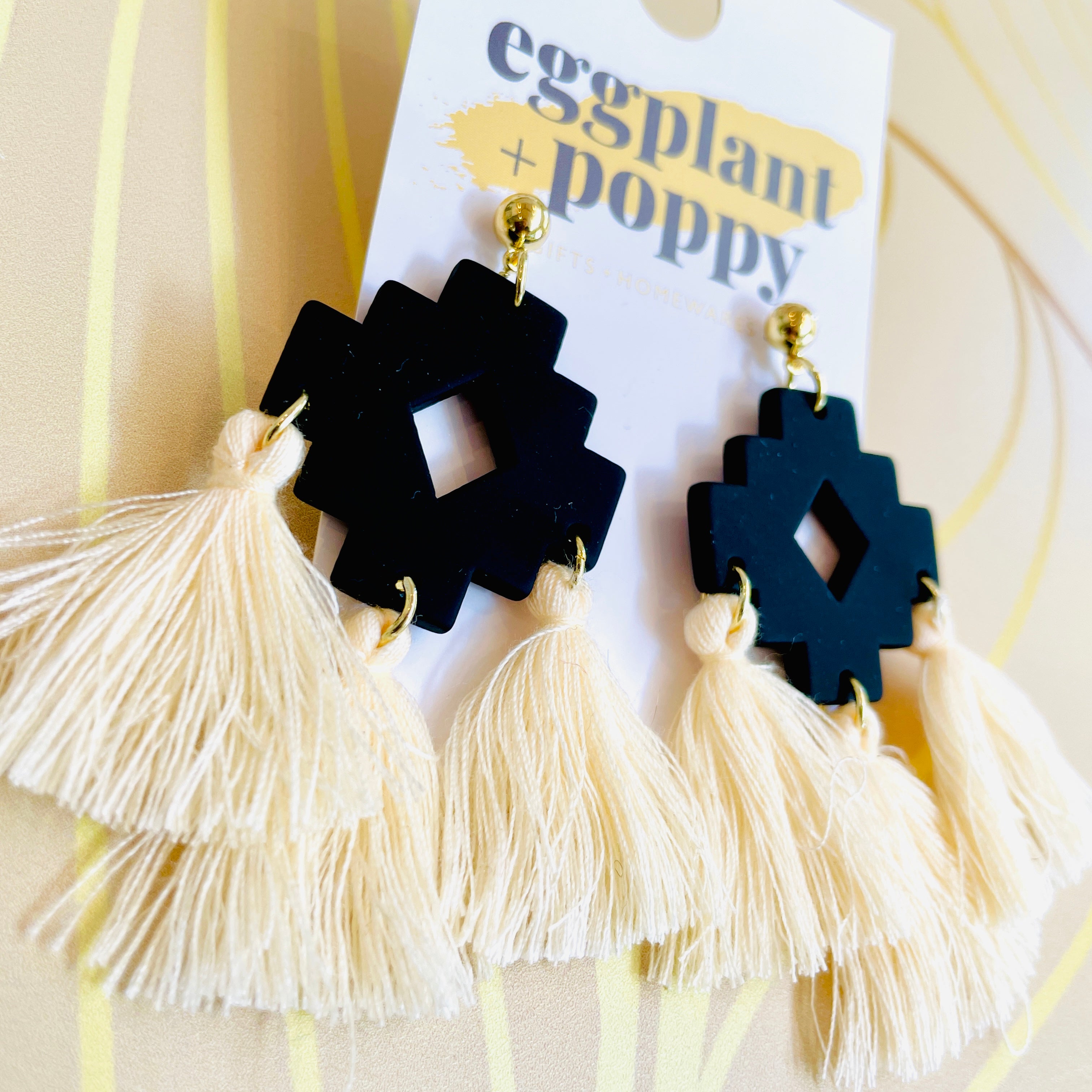 Geometric Tassel Earrings