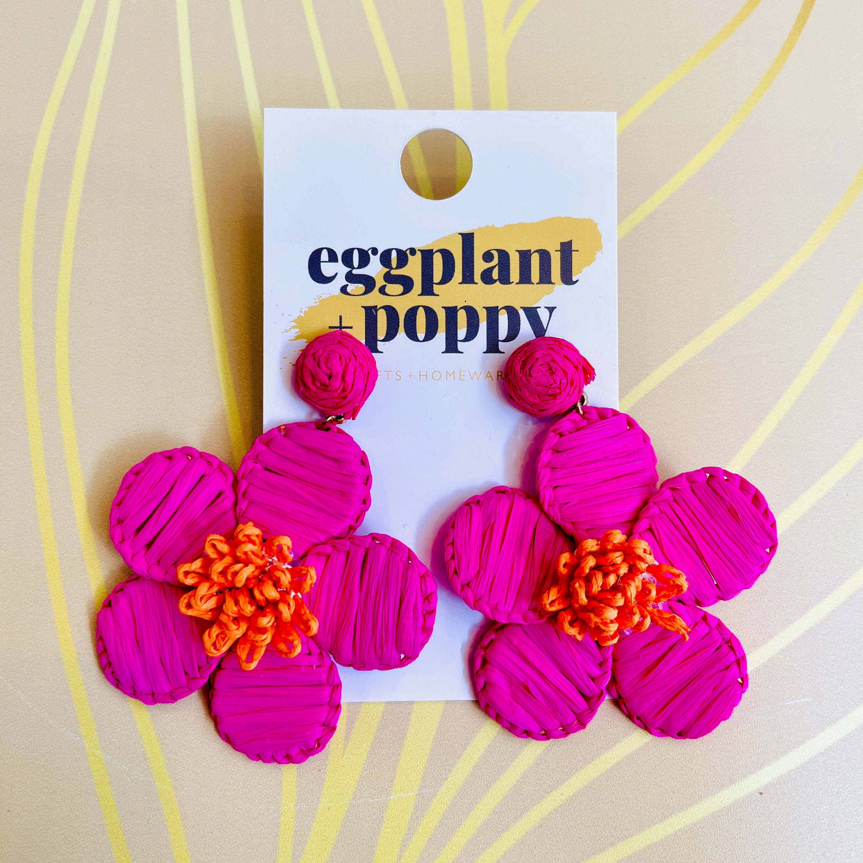 Rattan Flower Earrings