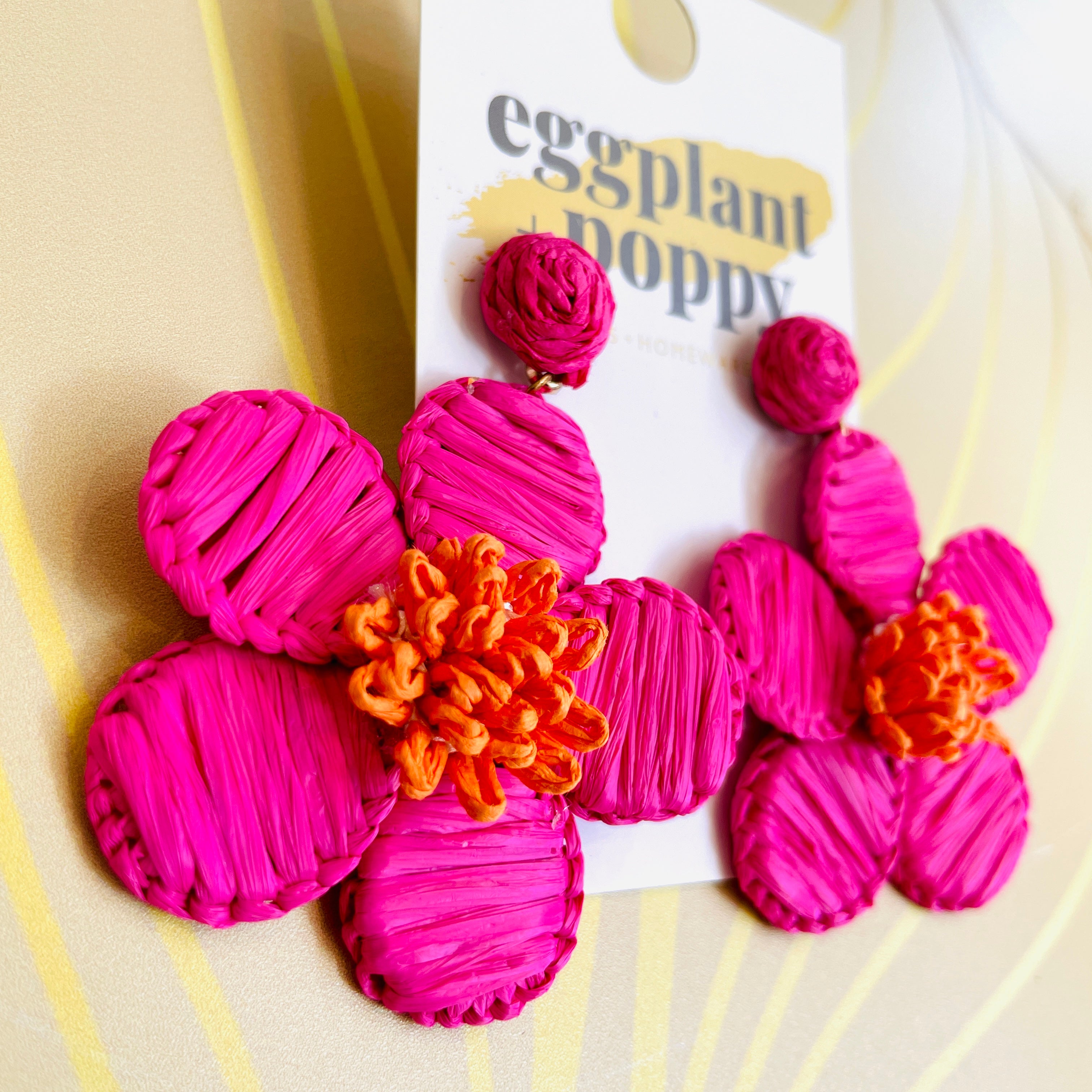 Rattan Flower Earrings