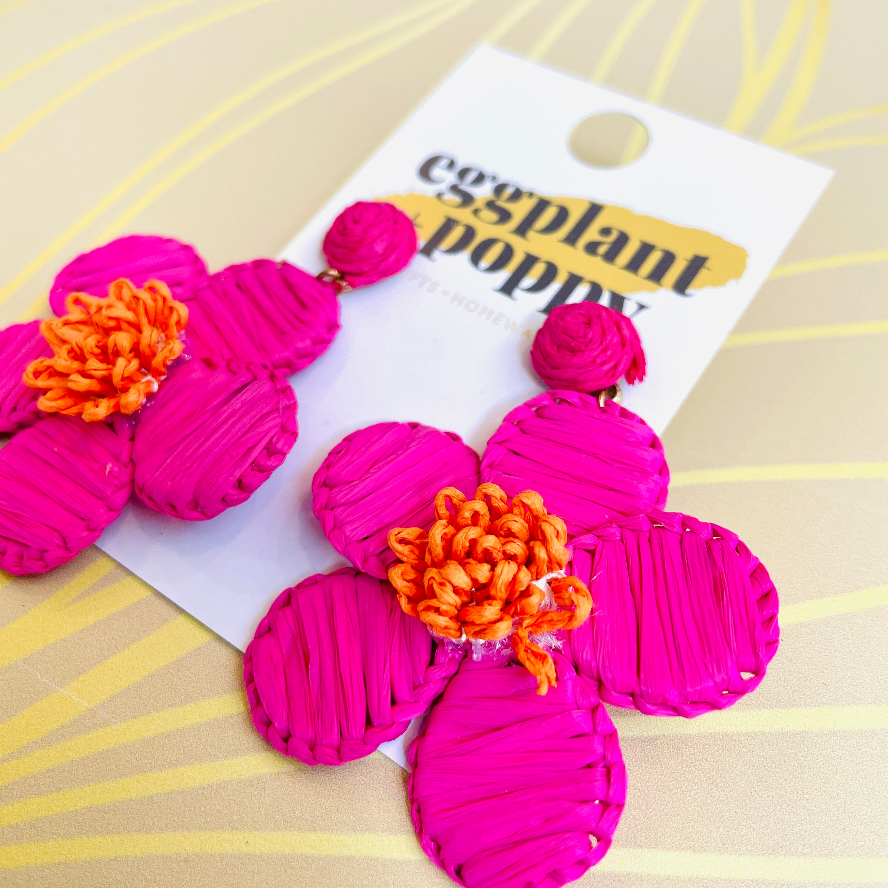 Rattan Flower Earrings