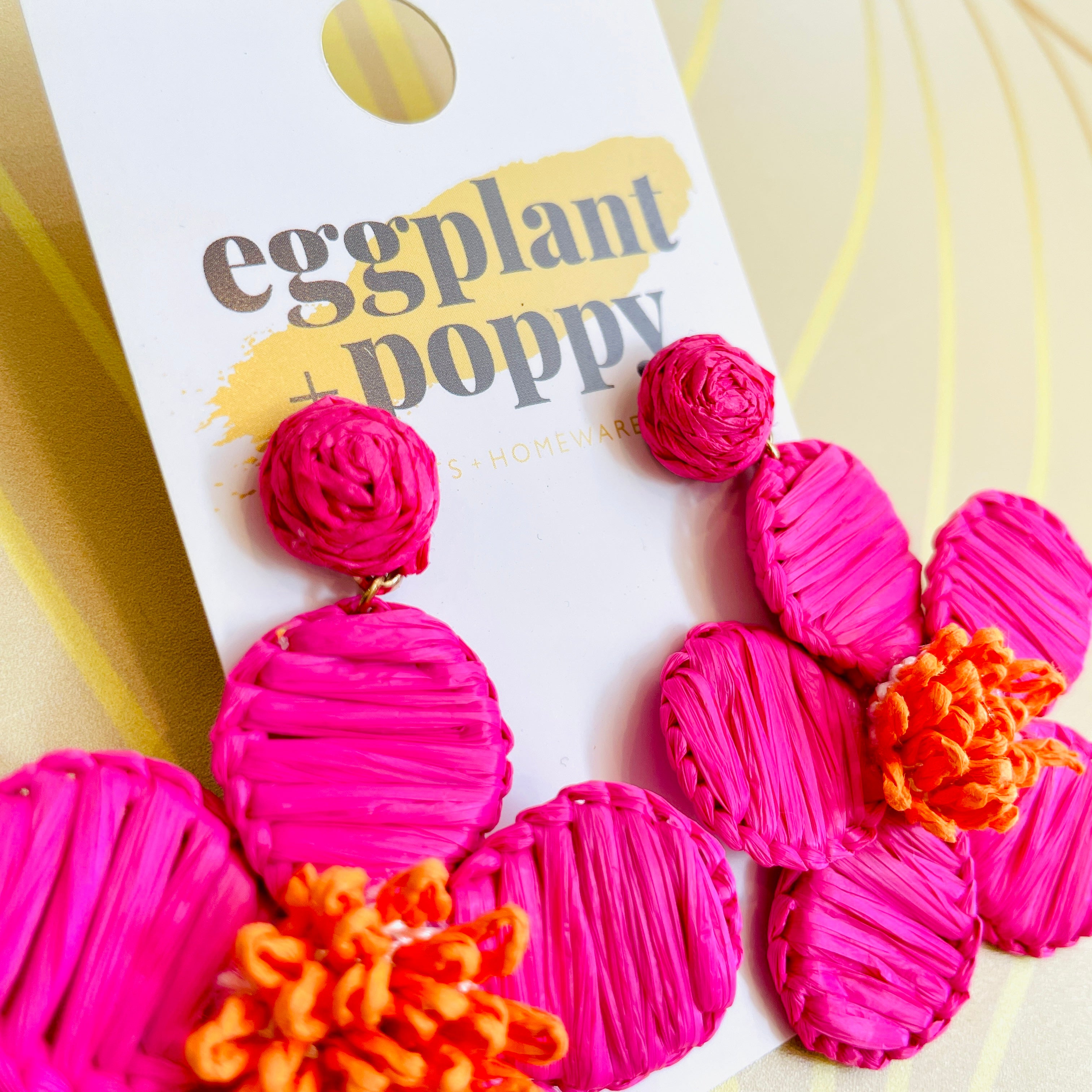 Rattan Flower Earrings