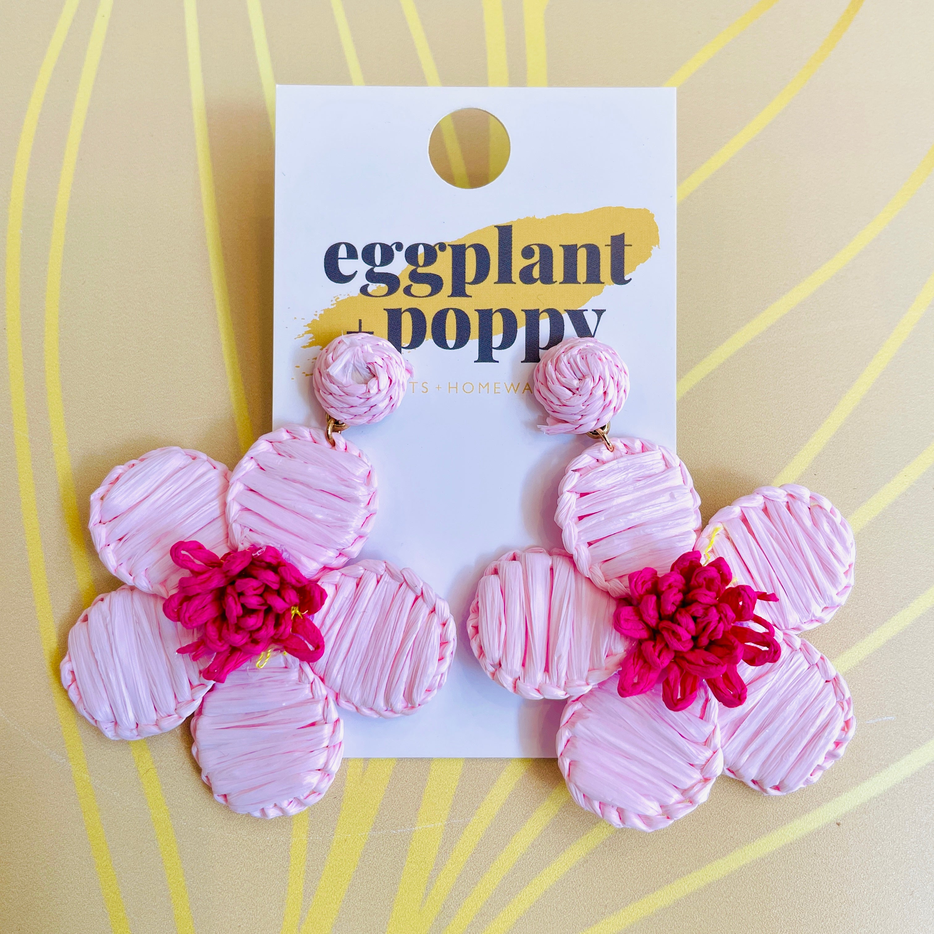 Rattan Flower Earrings