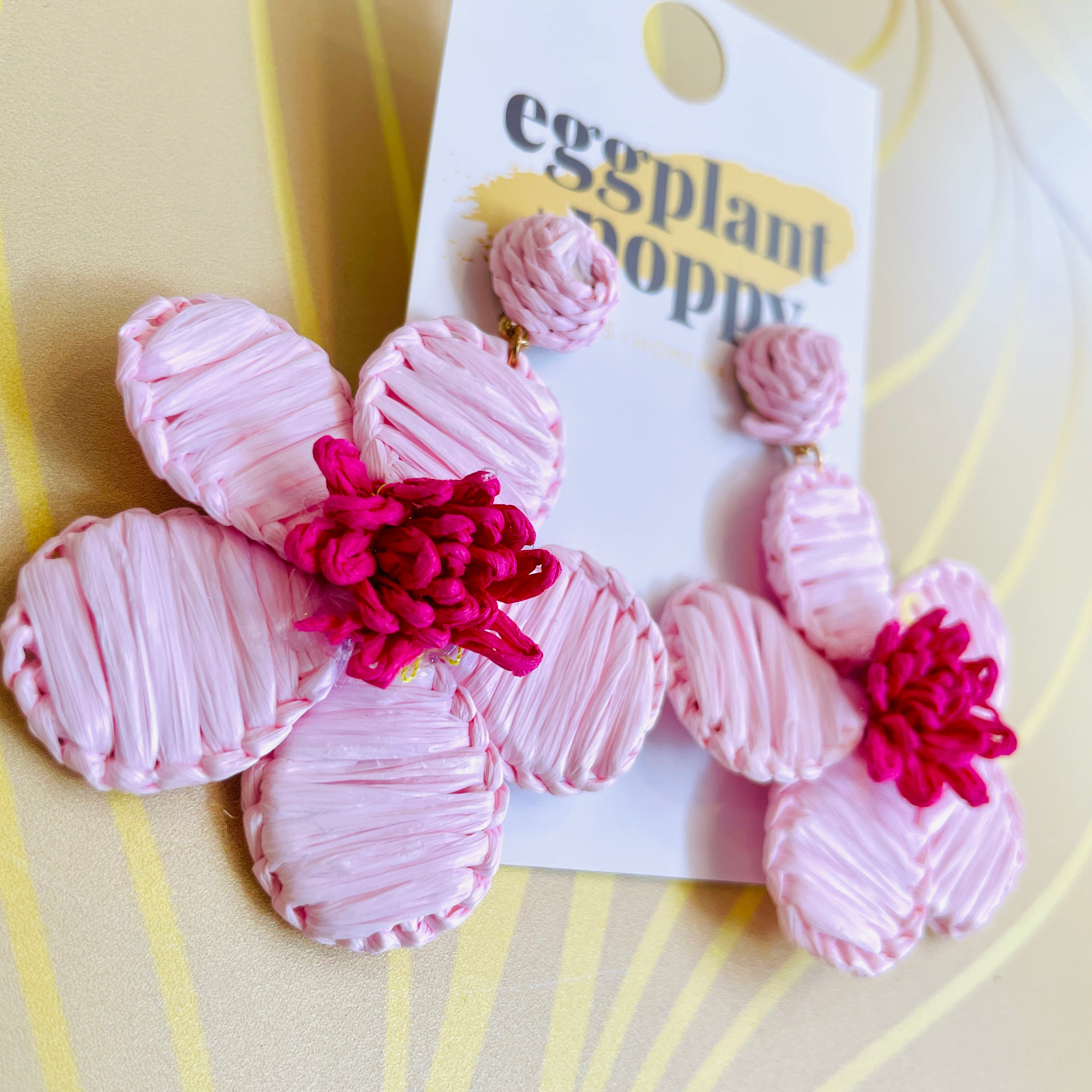 Rattan Flower Earrings