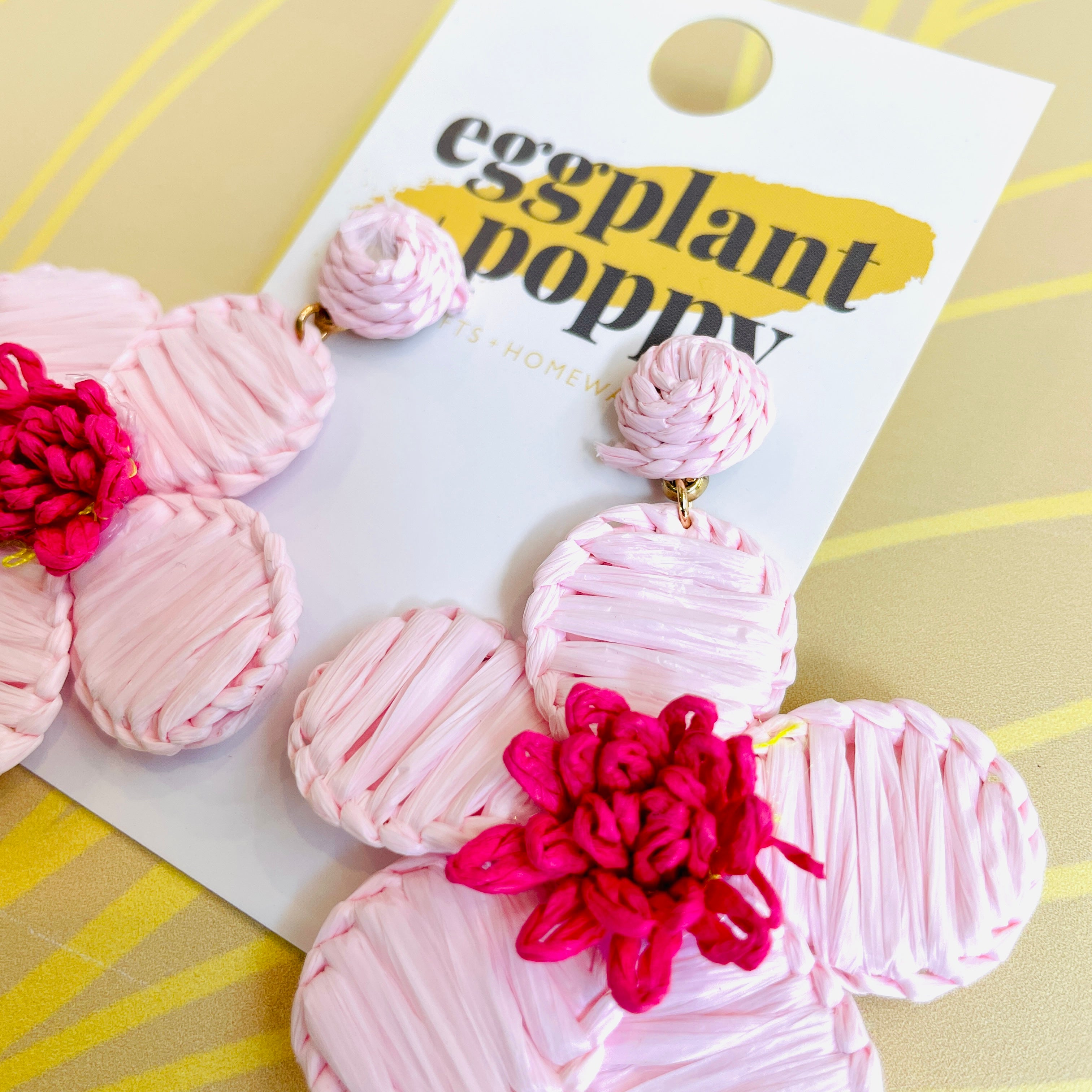Rattan Flower Earrings