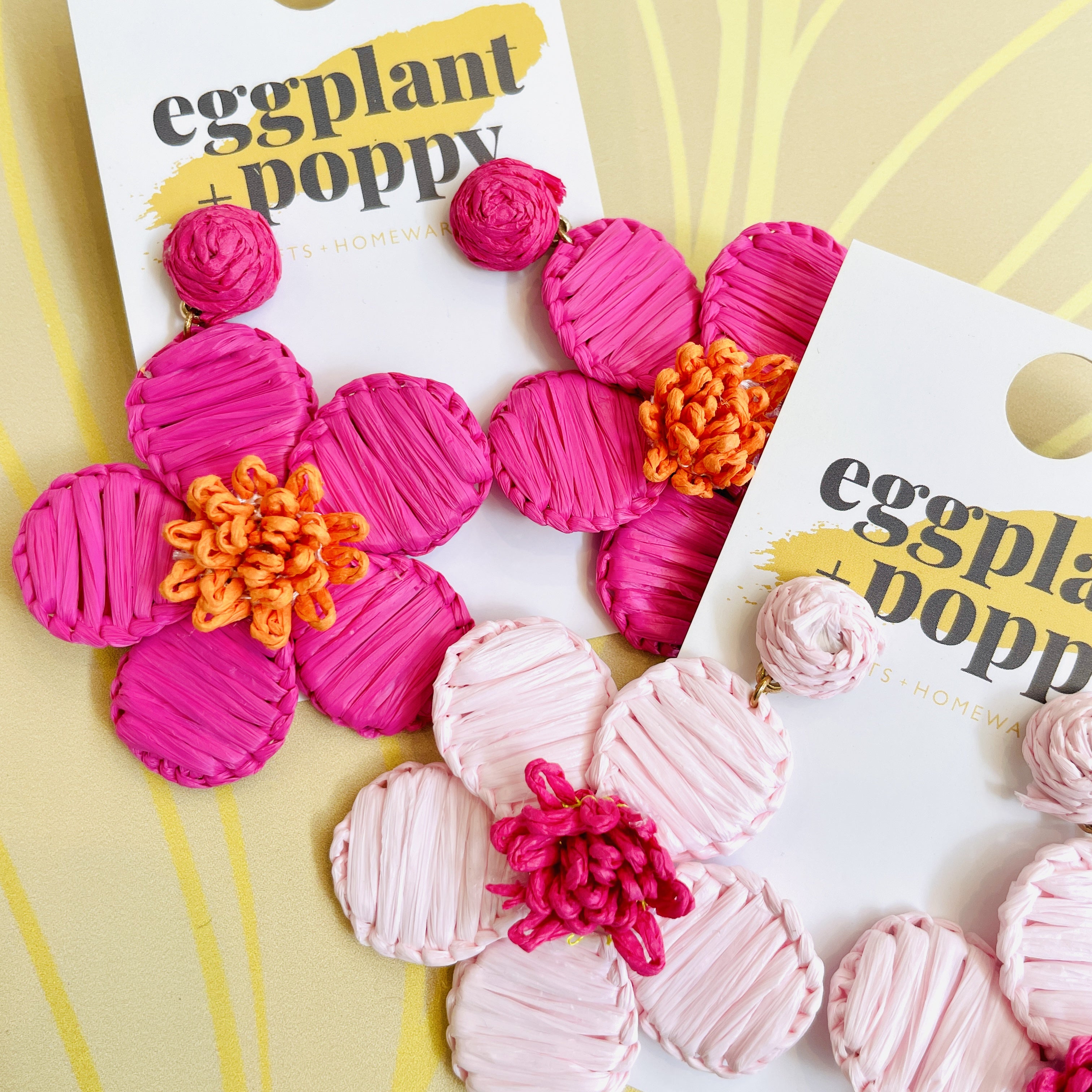 Rattan Flower Earrings