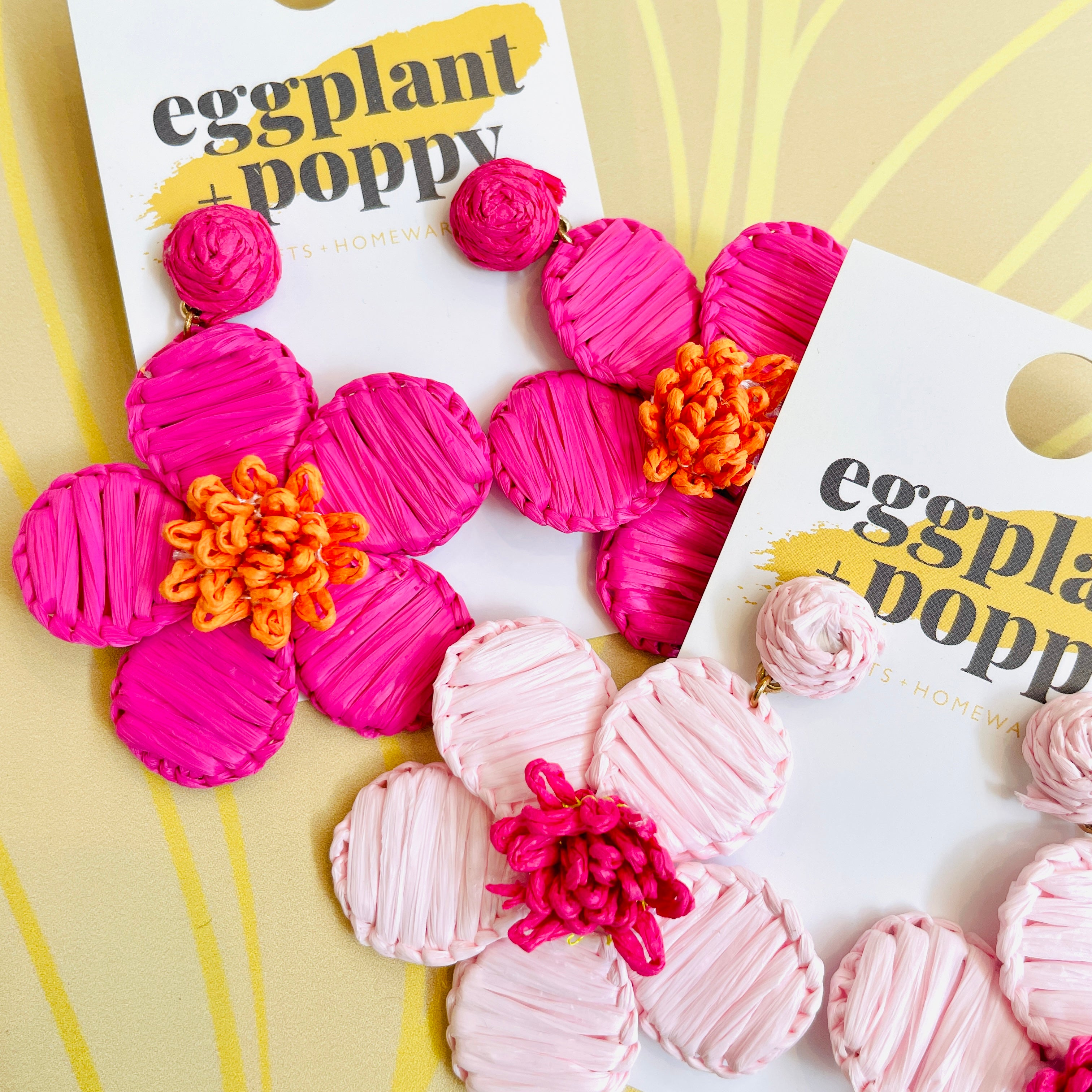 Rattan Flower Earrings
