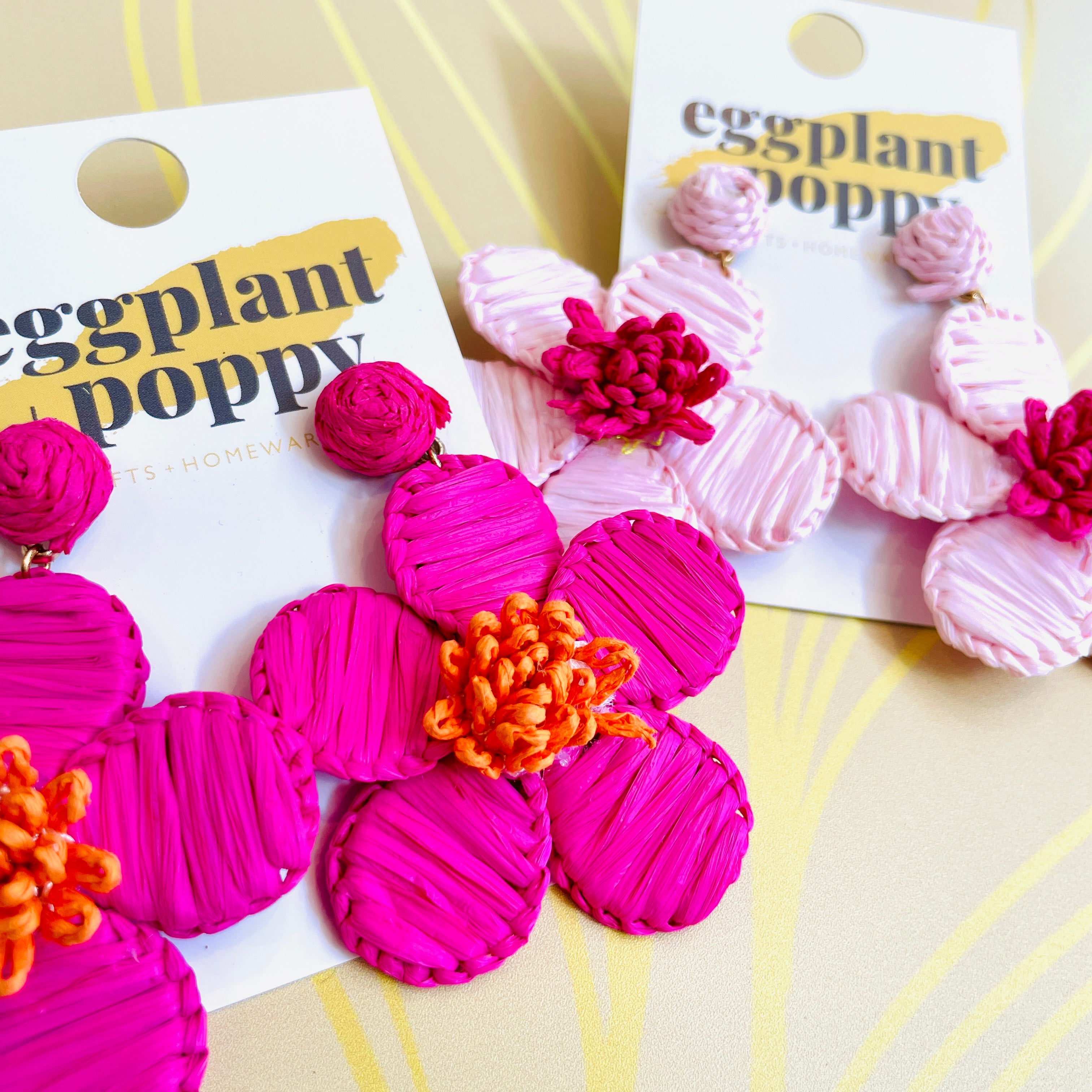 Rattan Flower Earrings