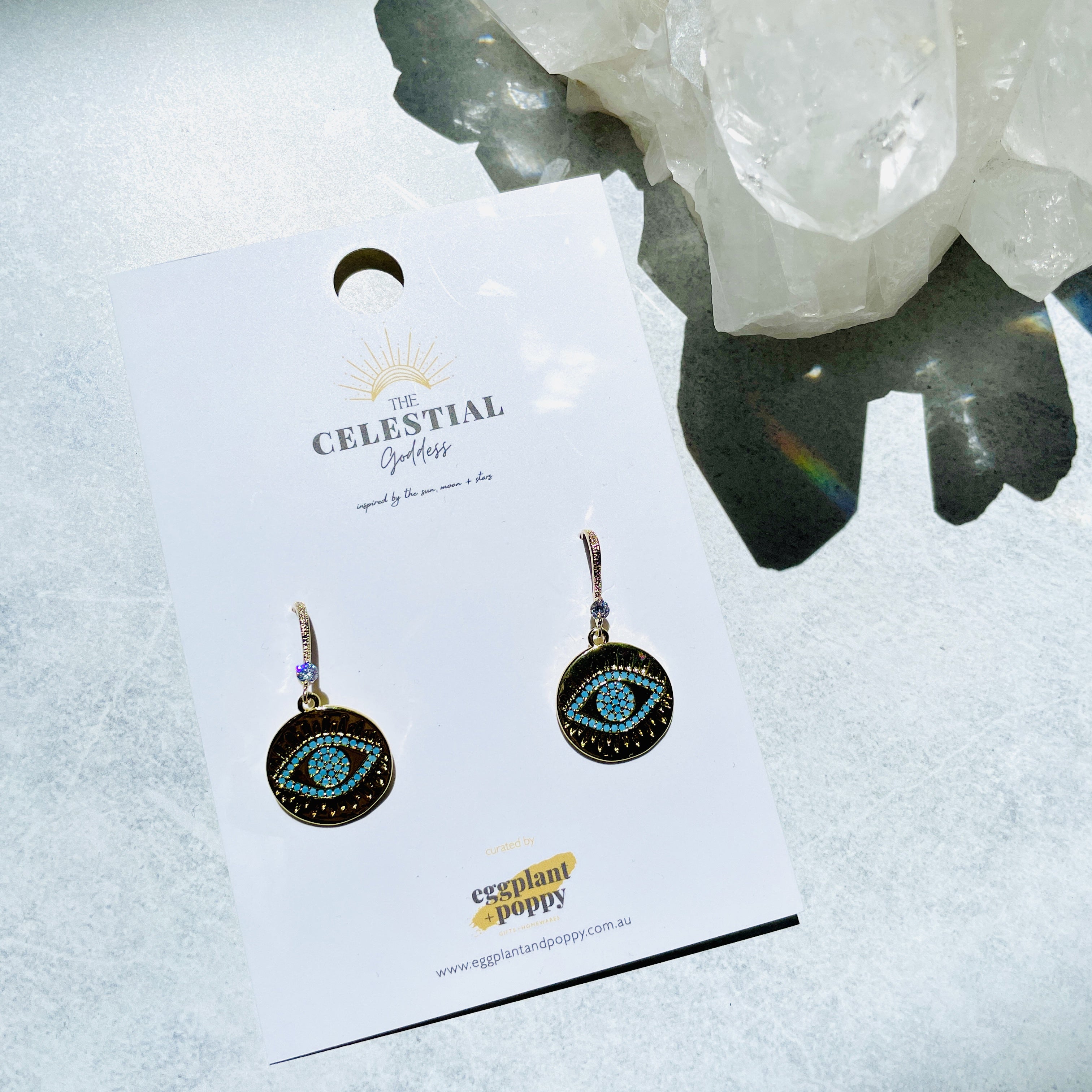 Evil Eye Pavè Earrings