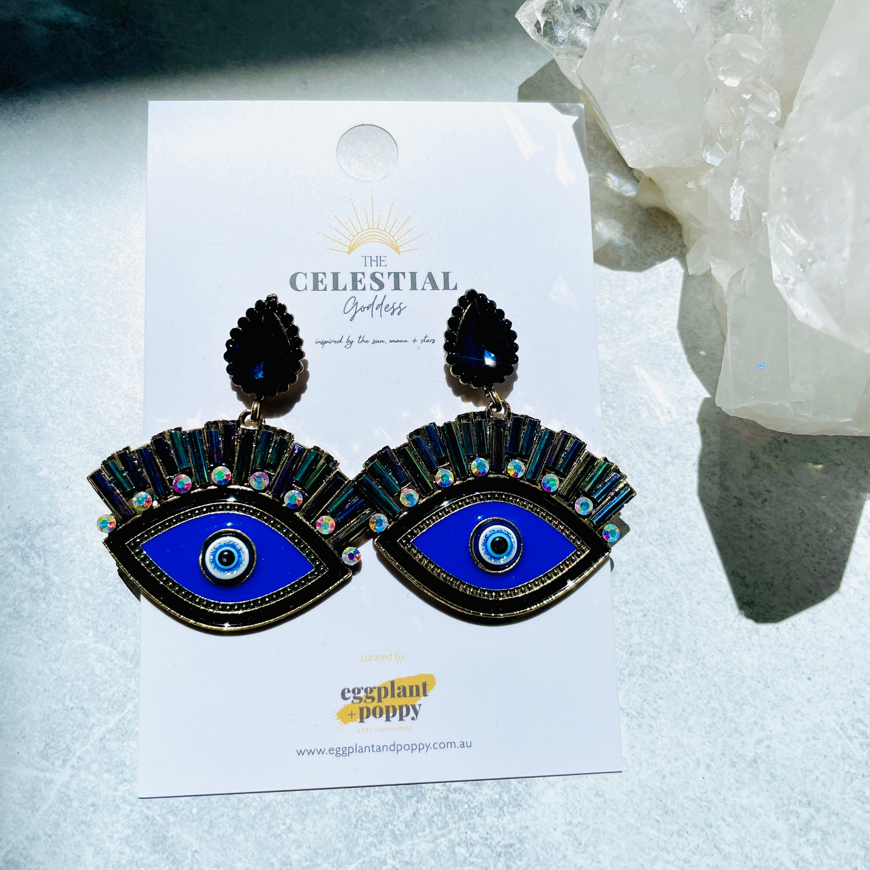 Royal Evil Eye Earrings