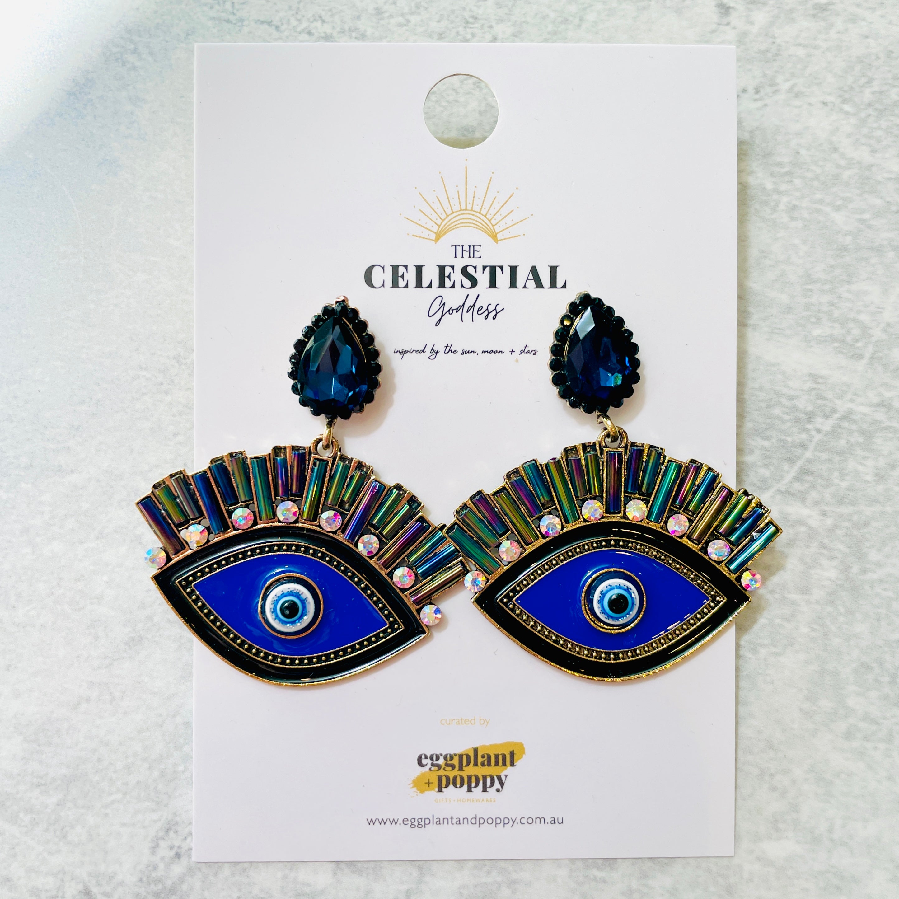 Royal Evil Eye Earrings