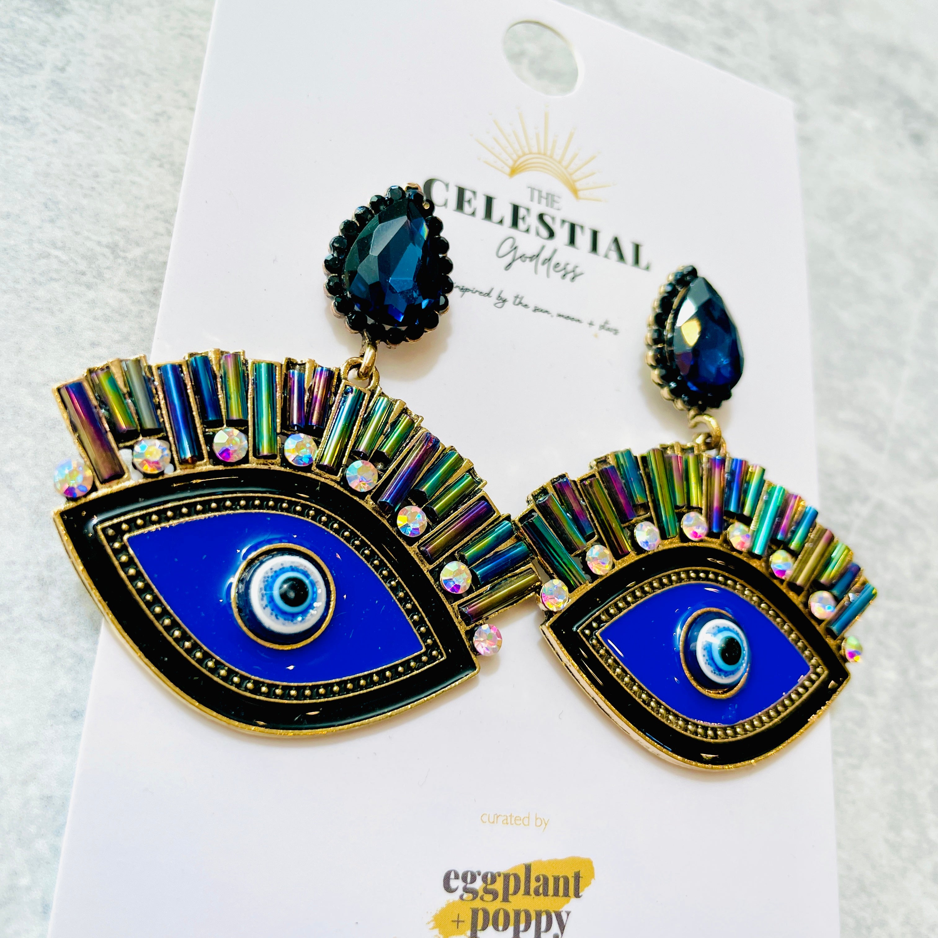 Royal Evil Eye Earrings
