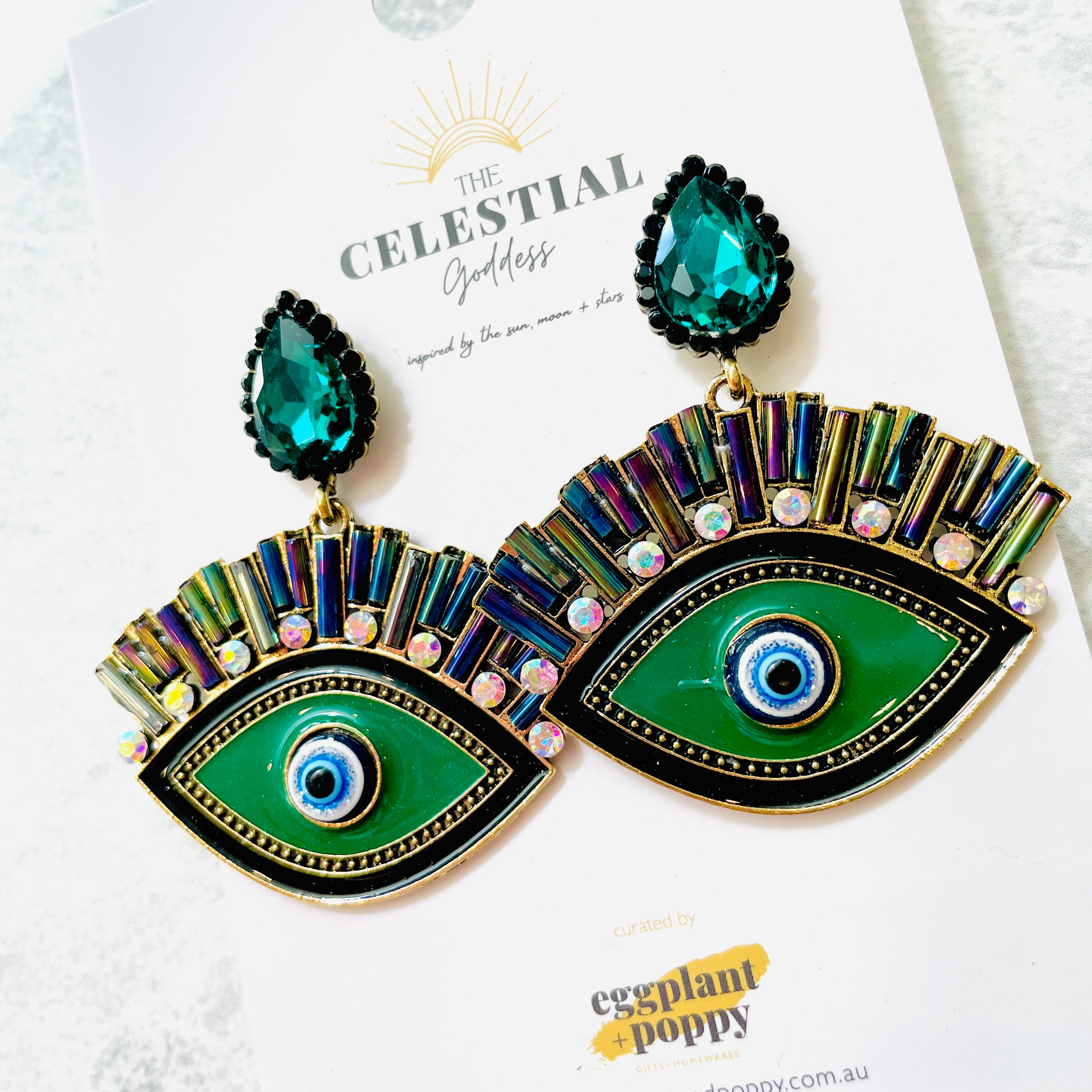 Royal Evil Eye Earrings