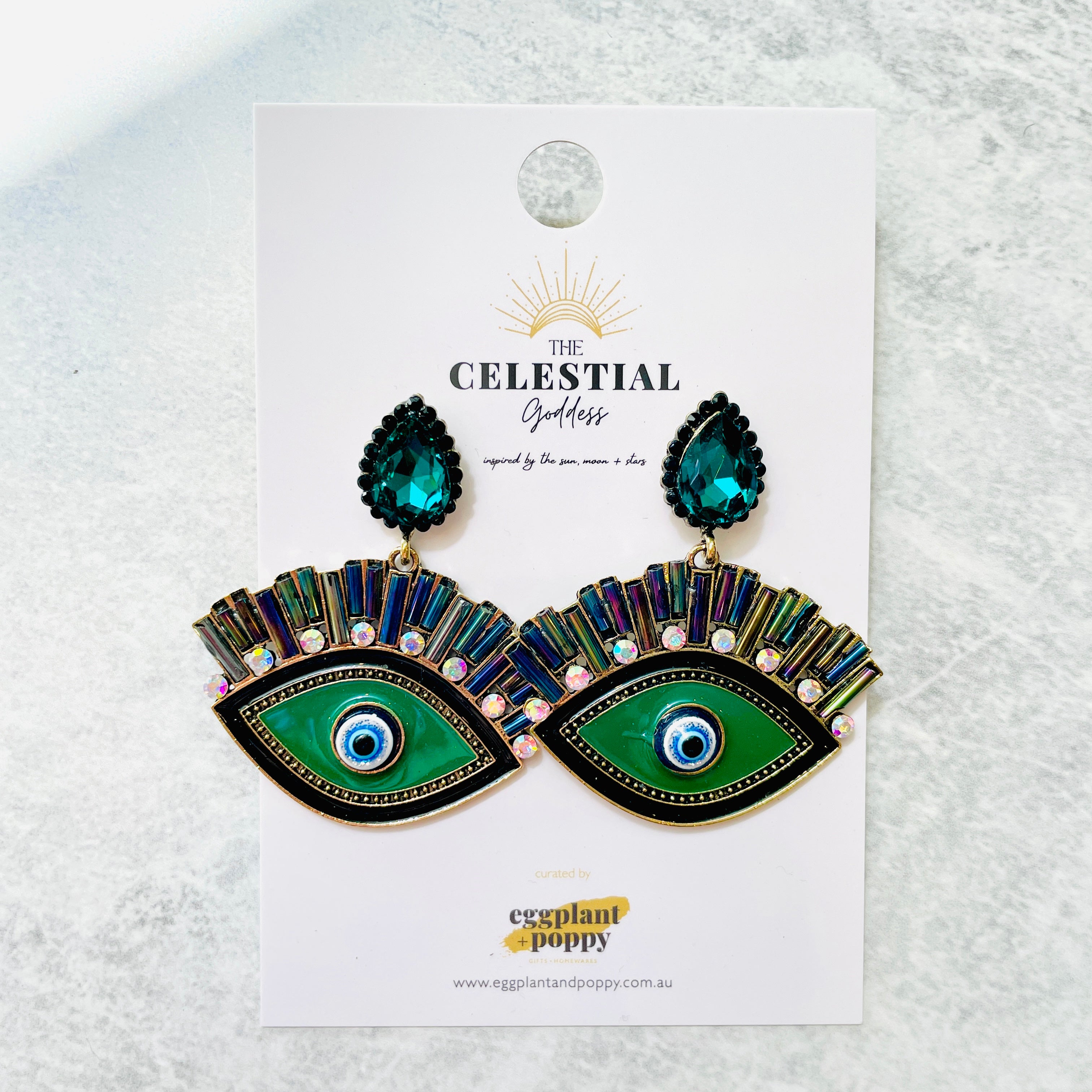Royal Evil Eye Earrings