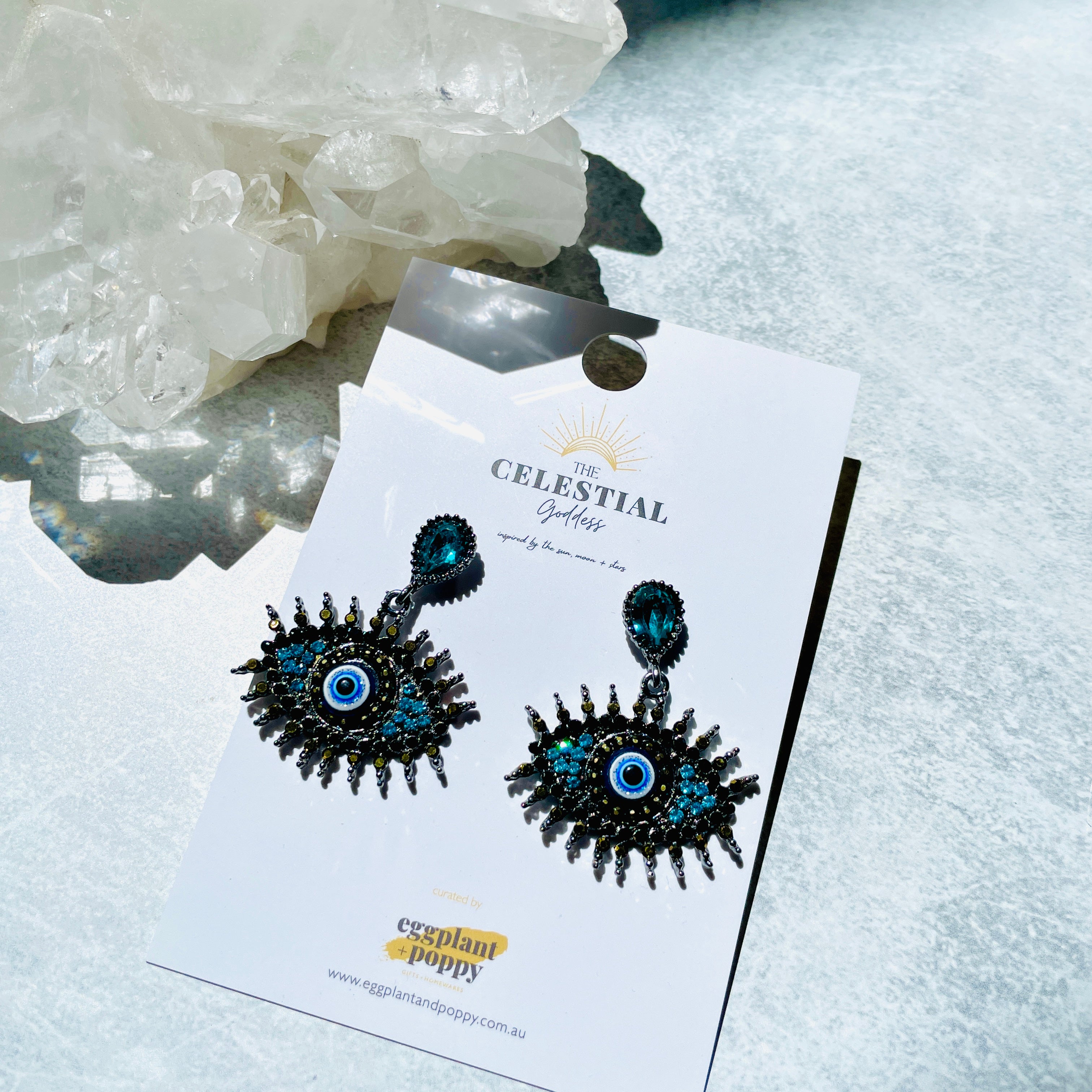 Crystal Eye Earrings