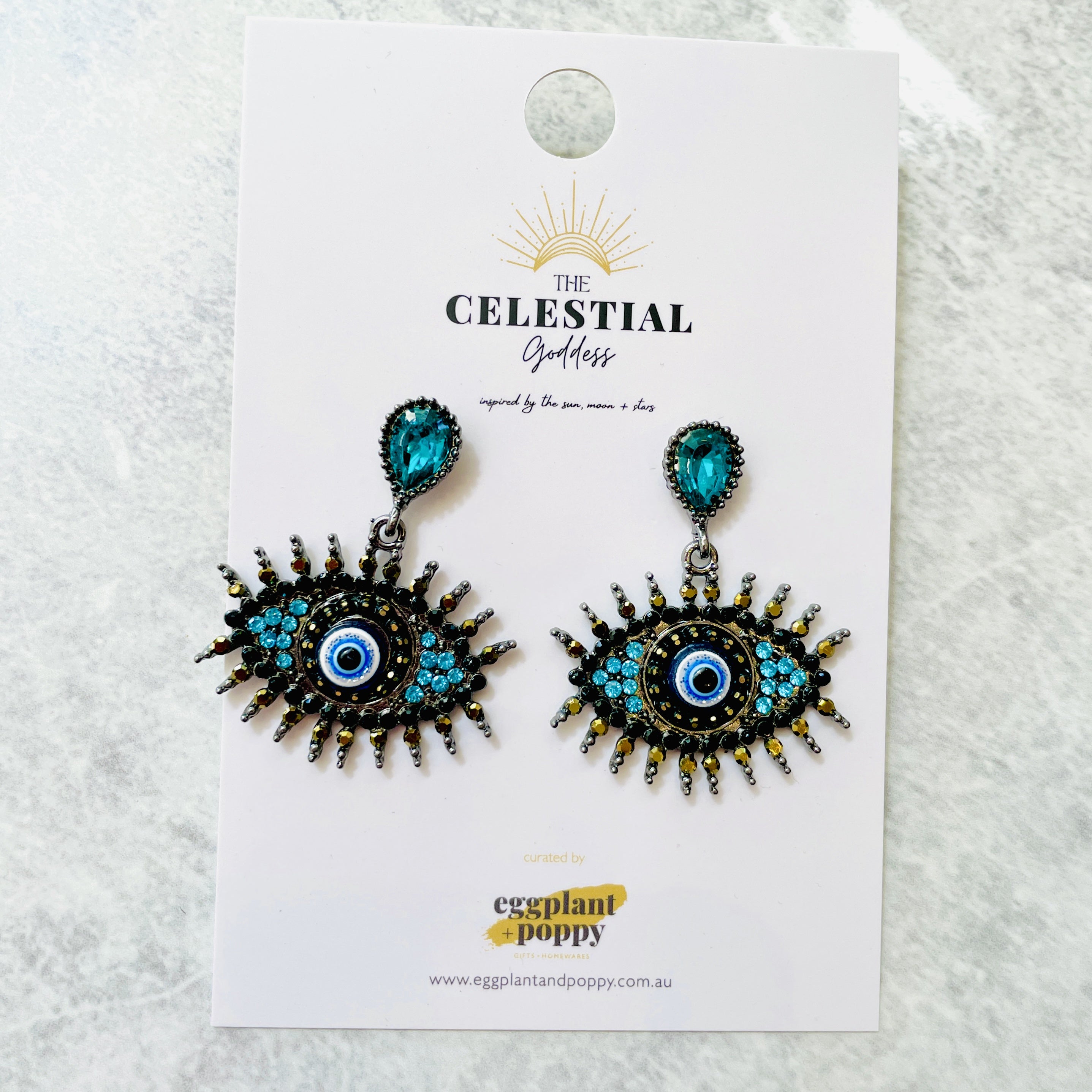 Crystal Eye Earrings