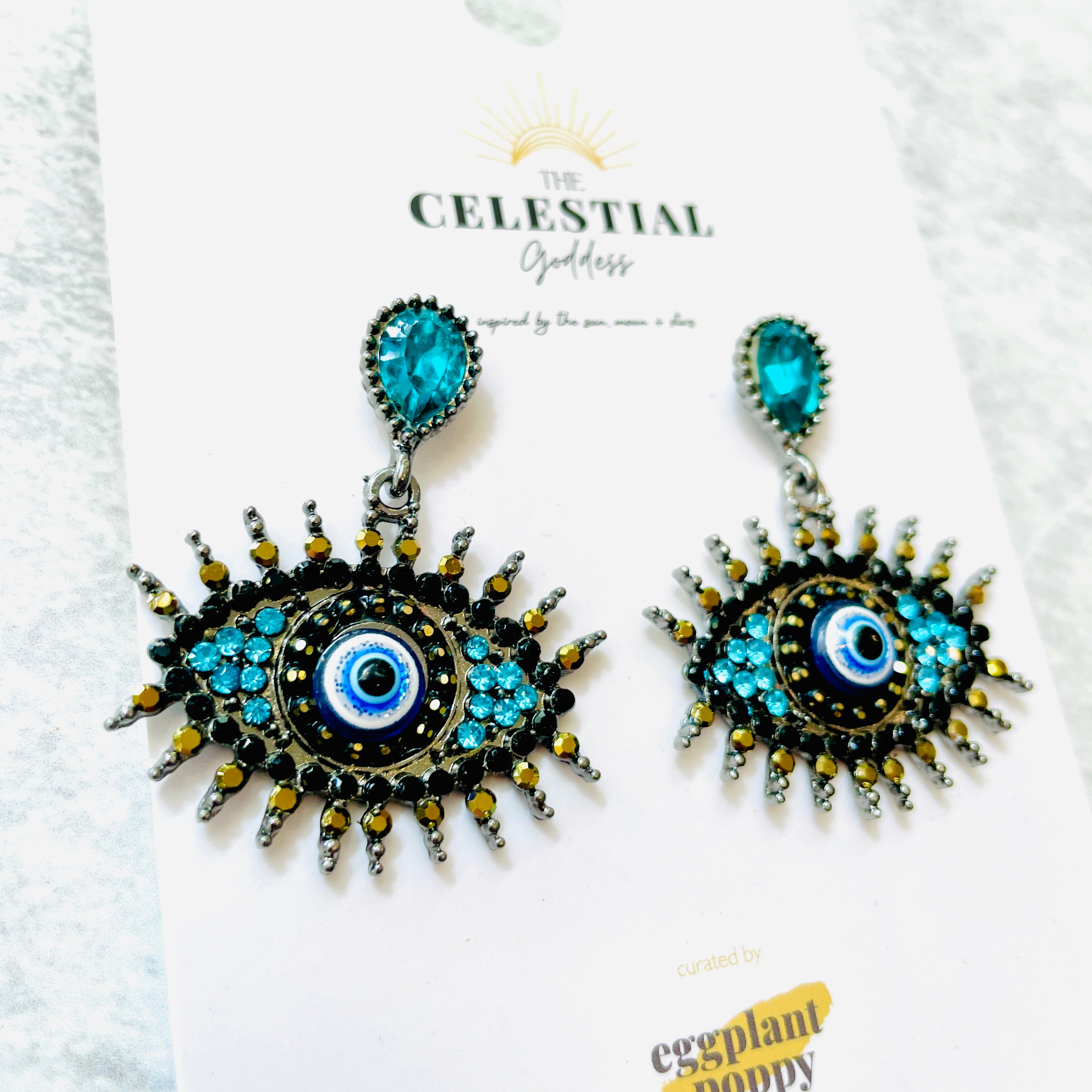 Crystal Eye Earrings