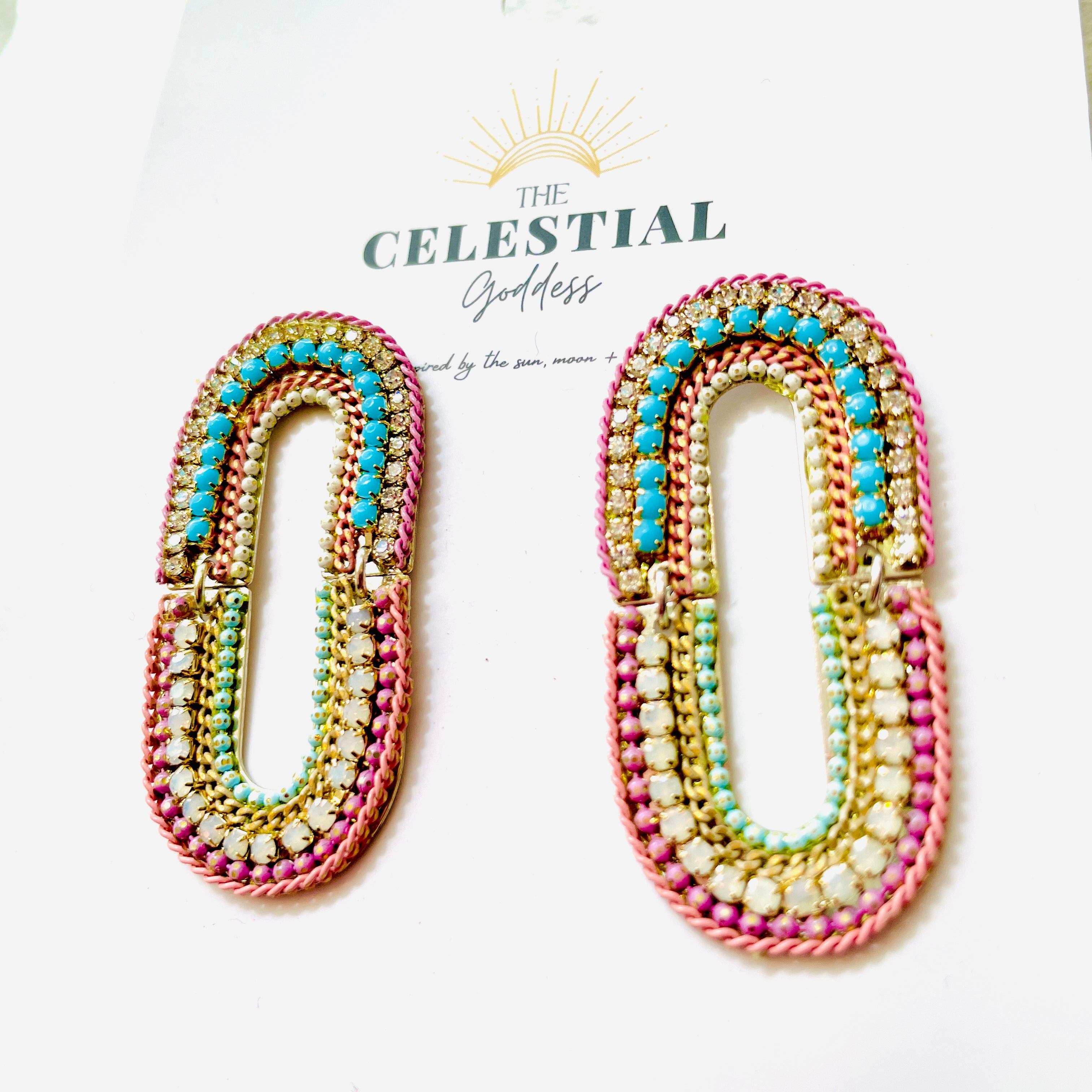 Crystal Chain Earrings
