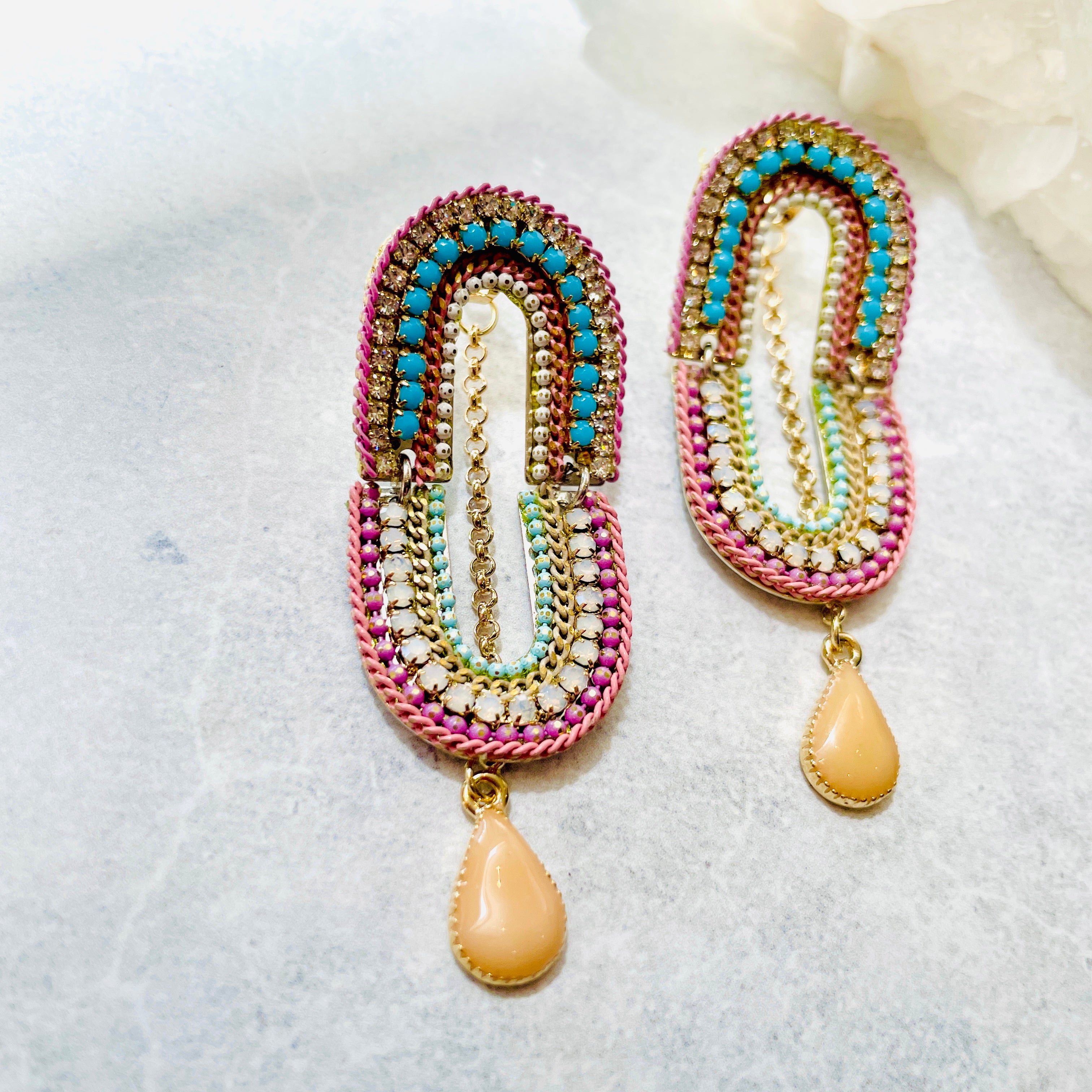 Crystal Chain Earrings