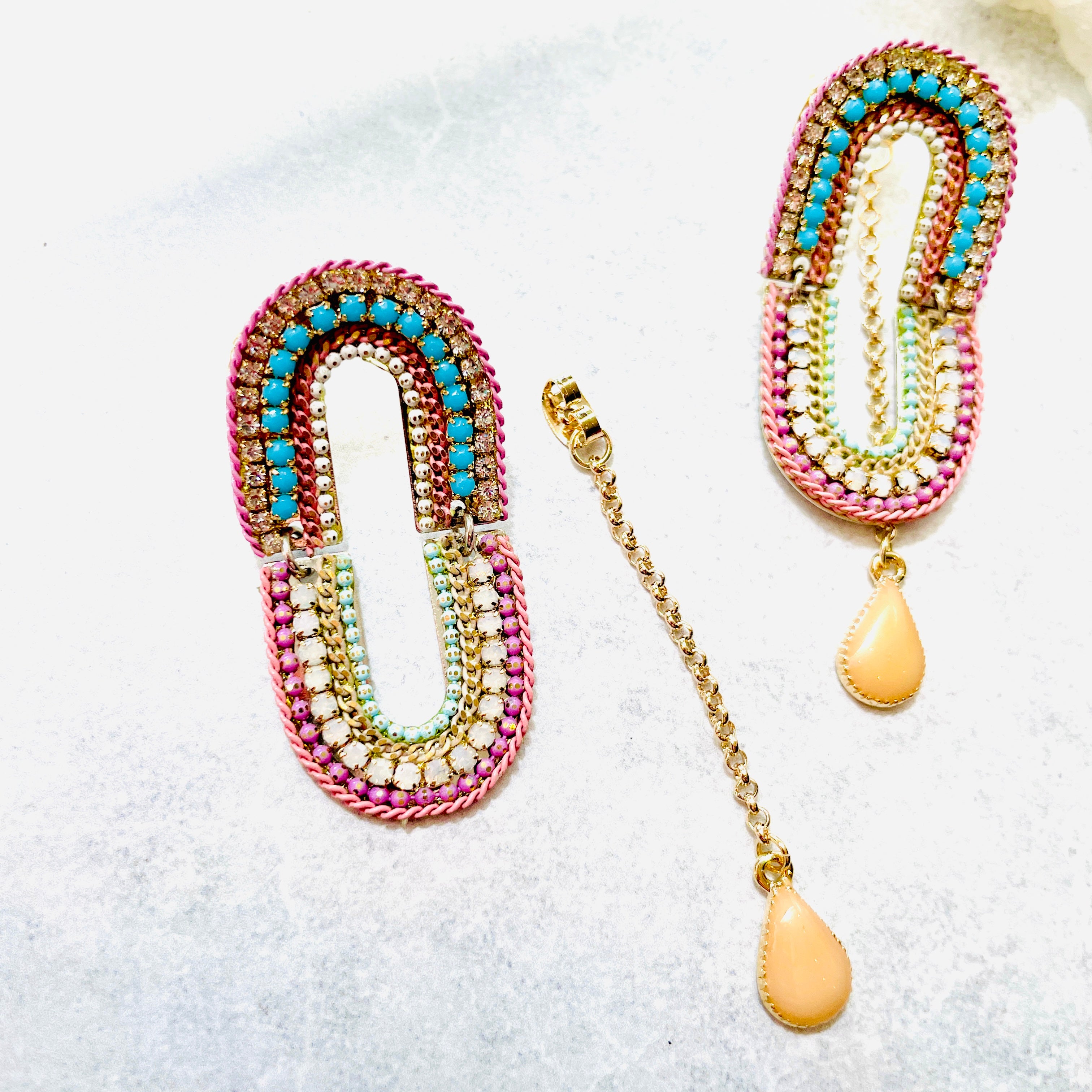Crystal Chain Earrings