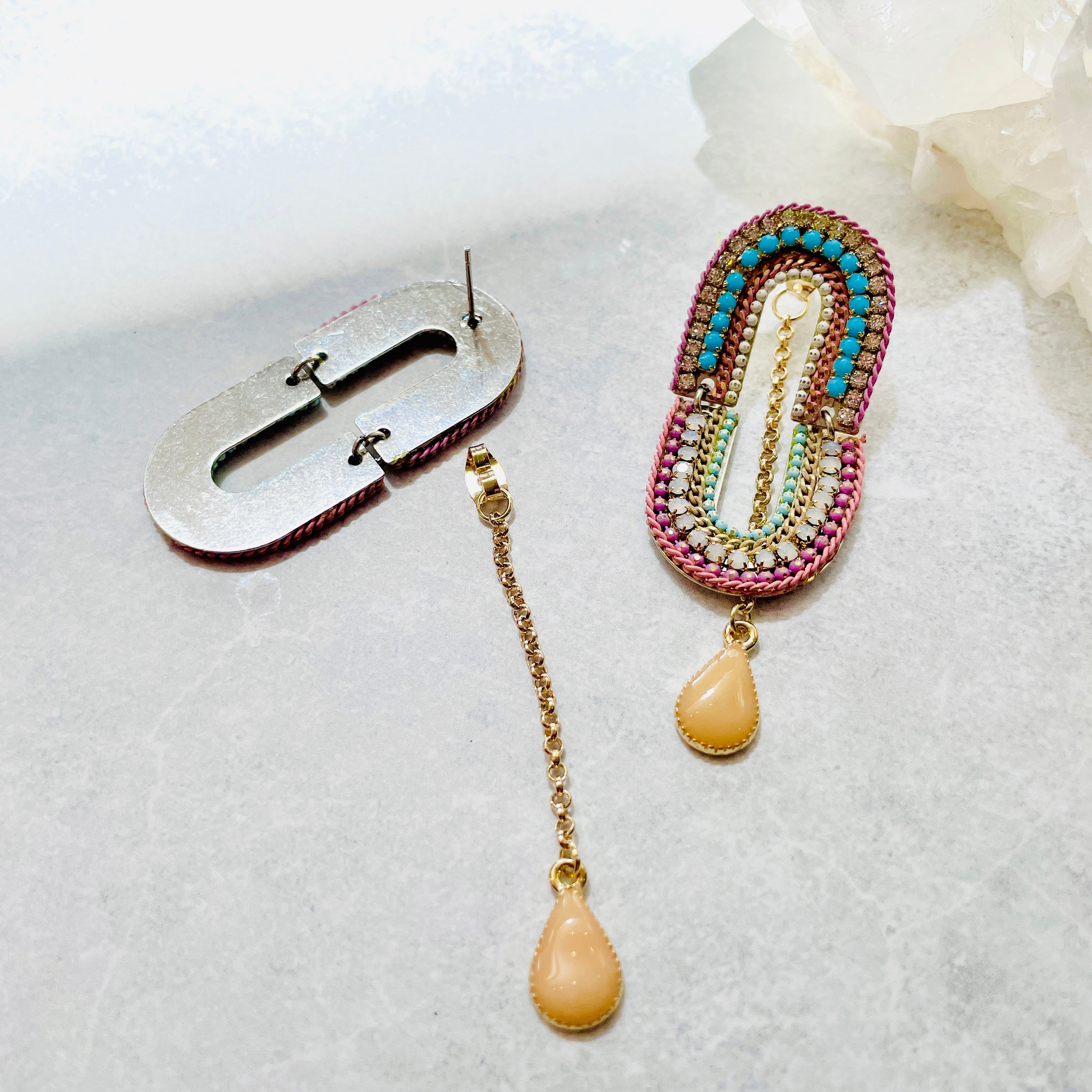 Crystal Chain Earrings