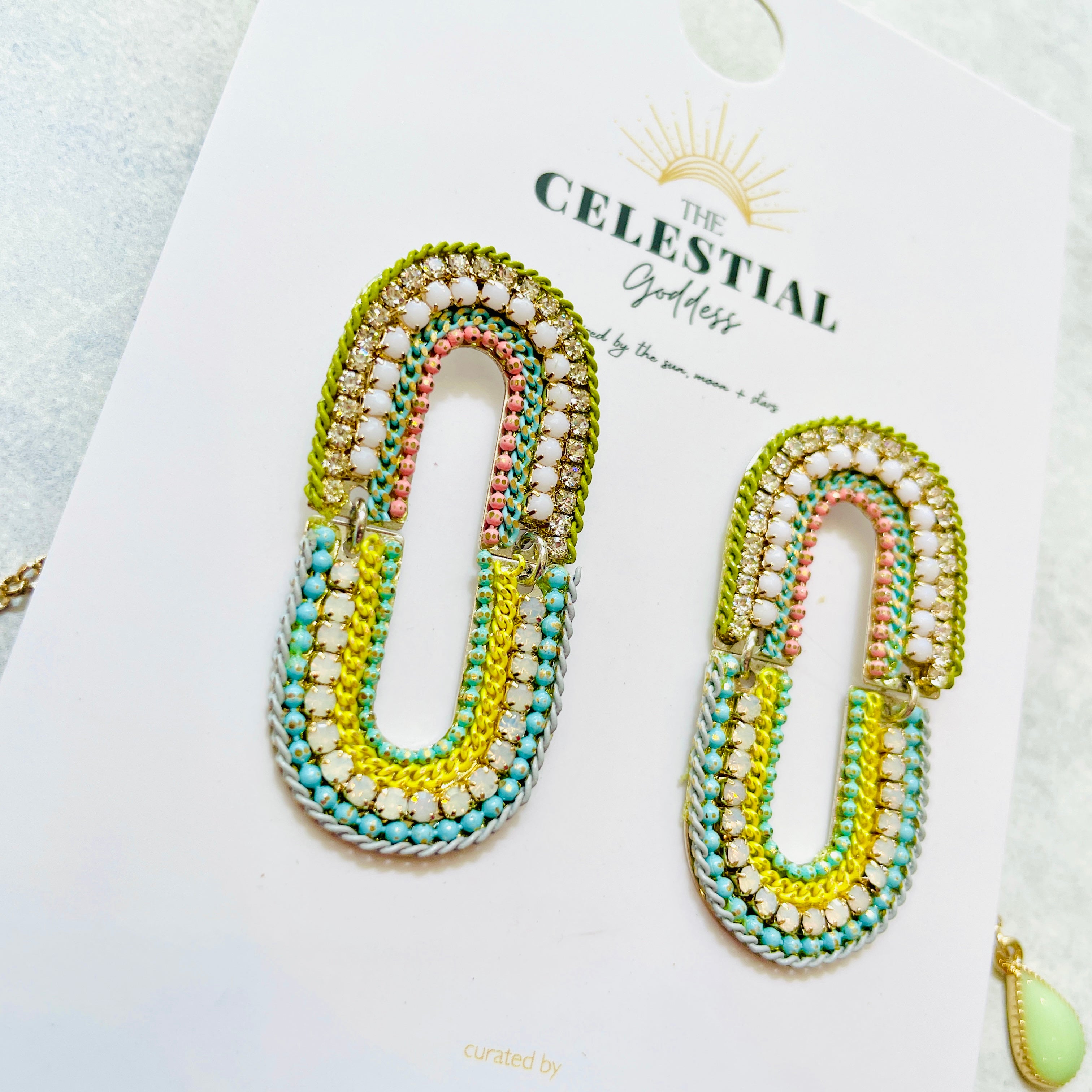 Crystal Chain Earrings