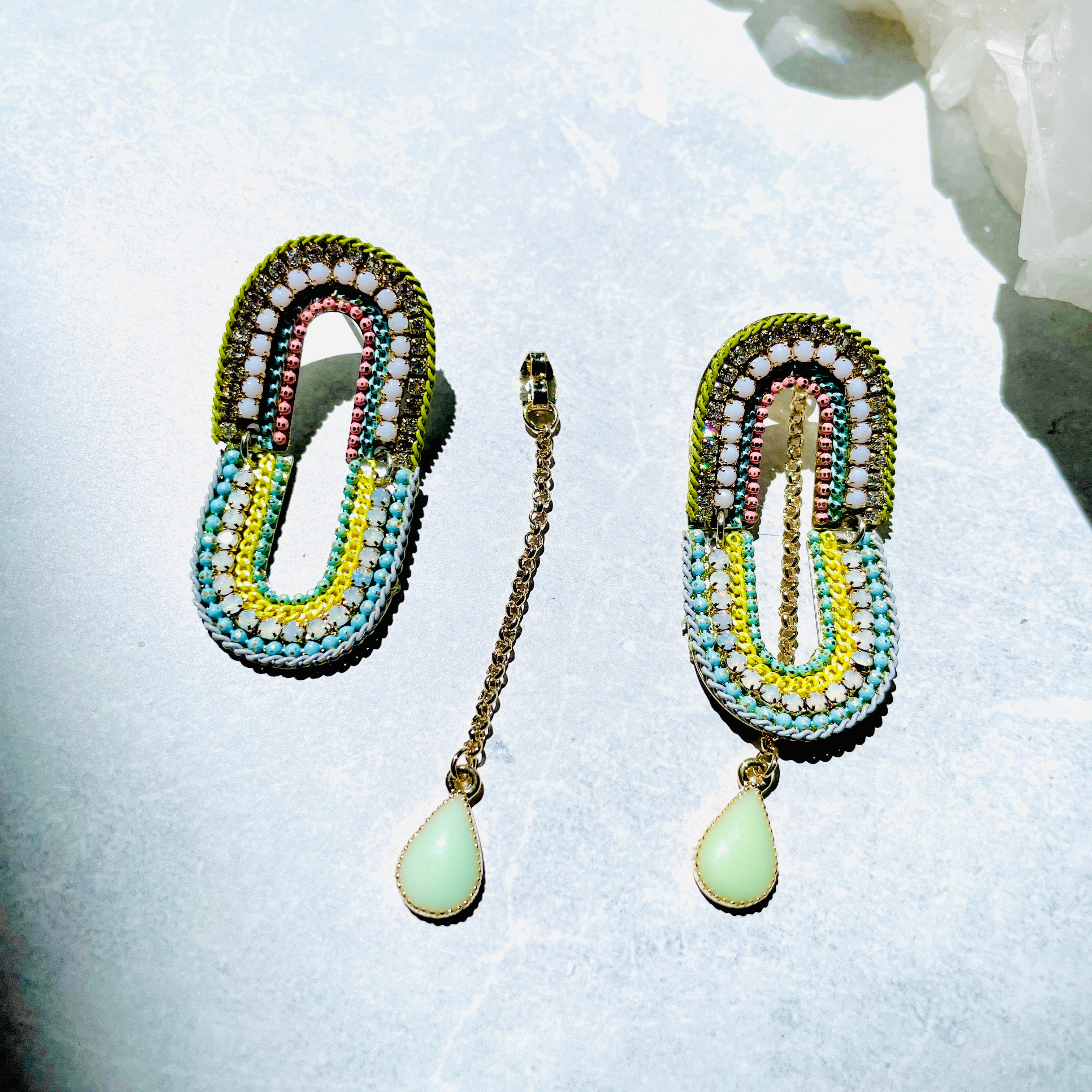 Crystal Chain Earrings