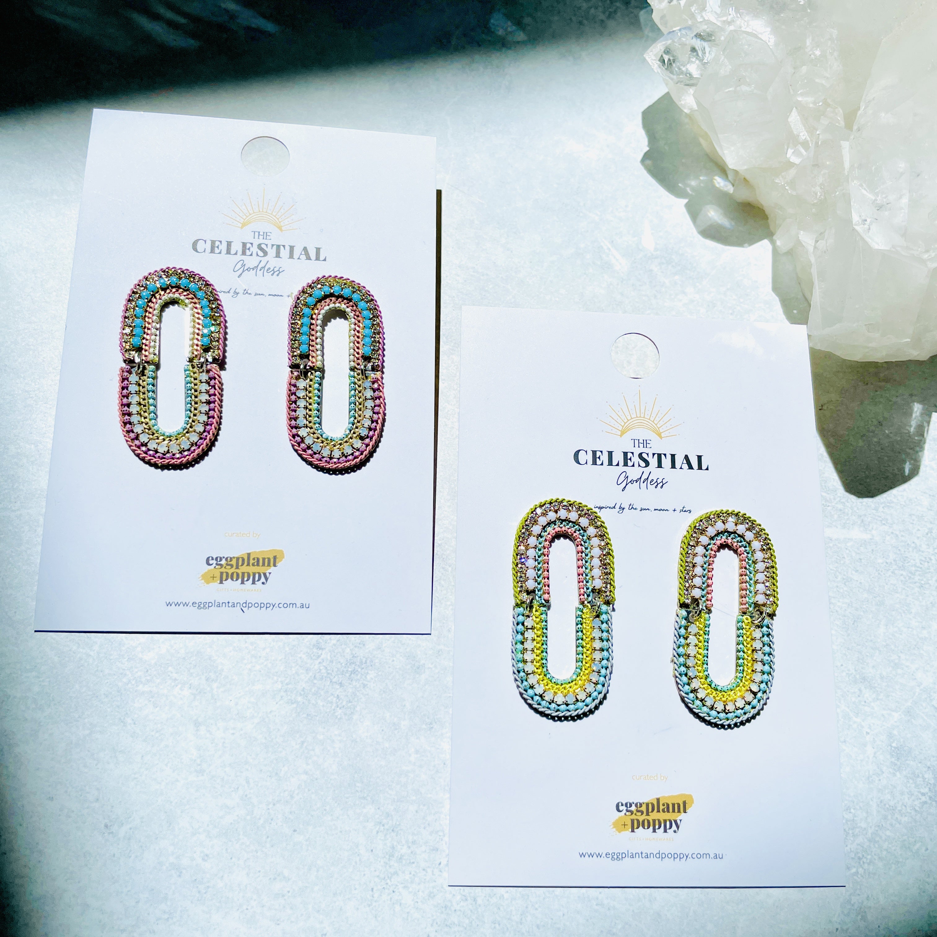 Crystal Chain Earrings