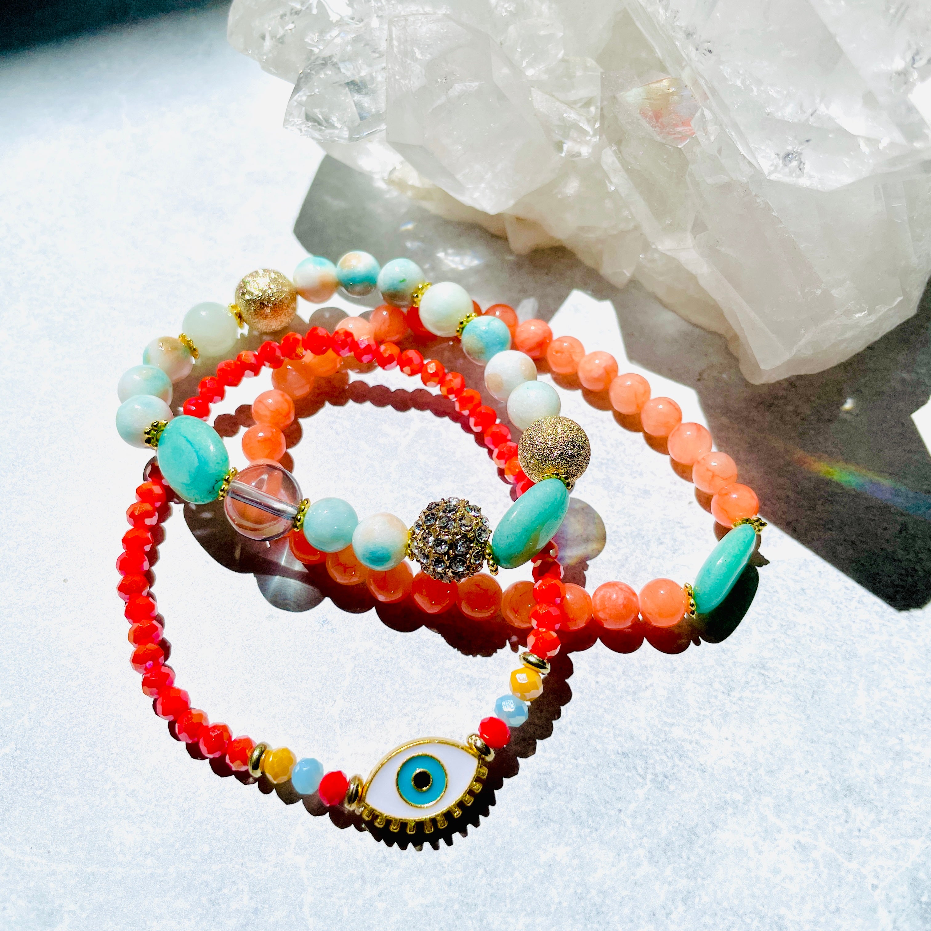Evil Eye Bracelet Set