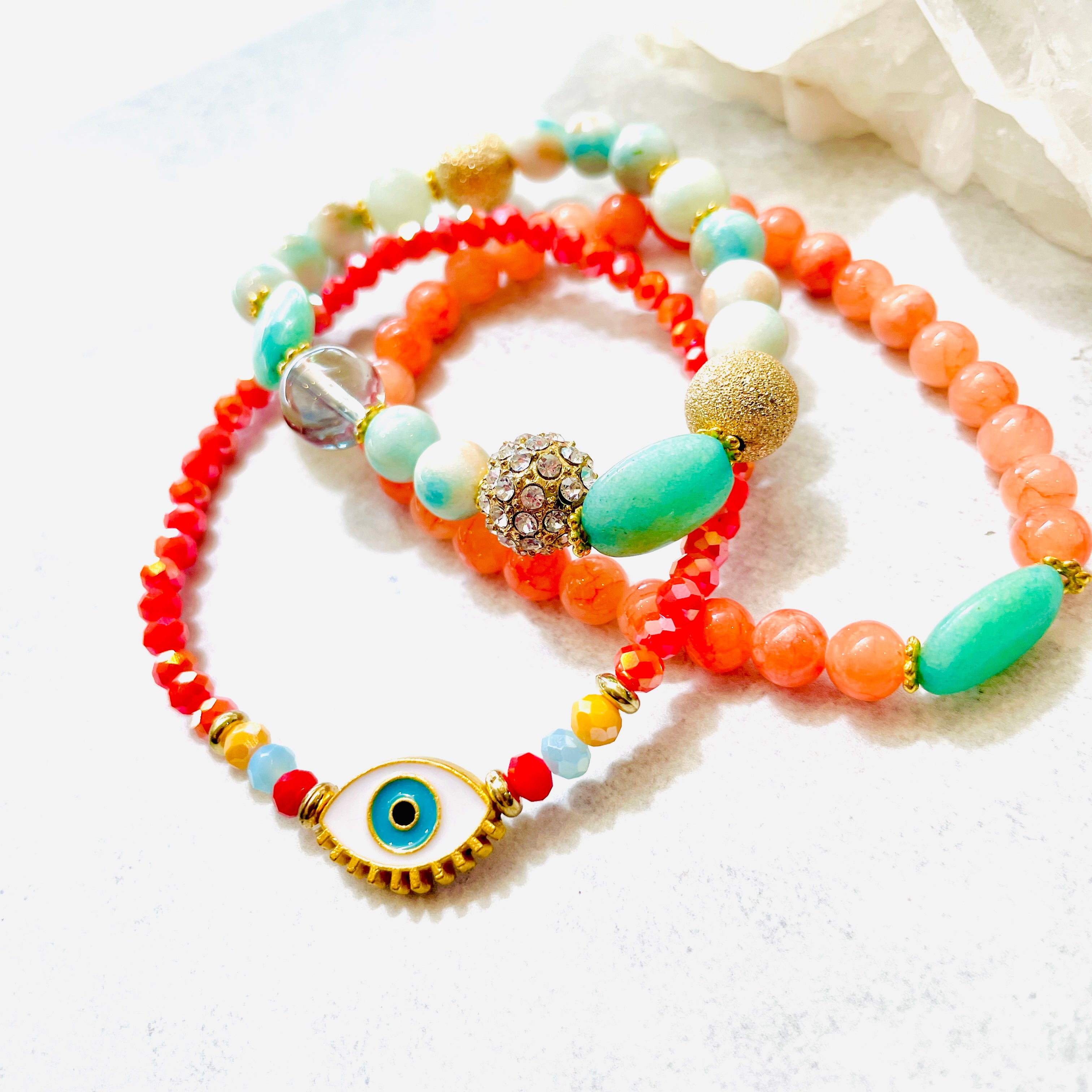 Evil Eye Bracelet Set