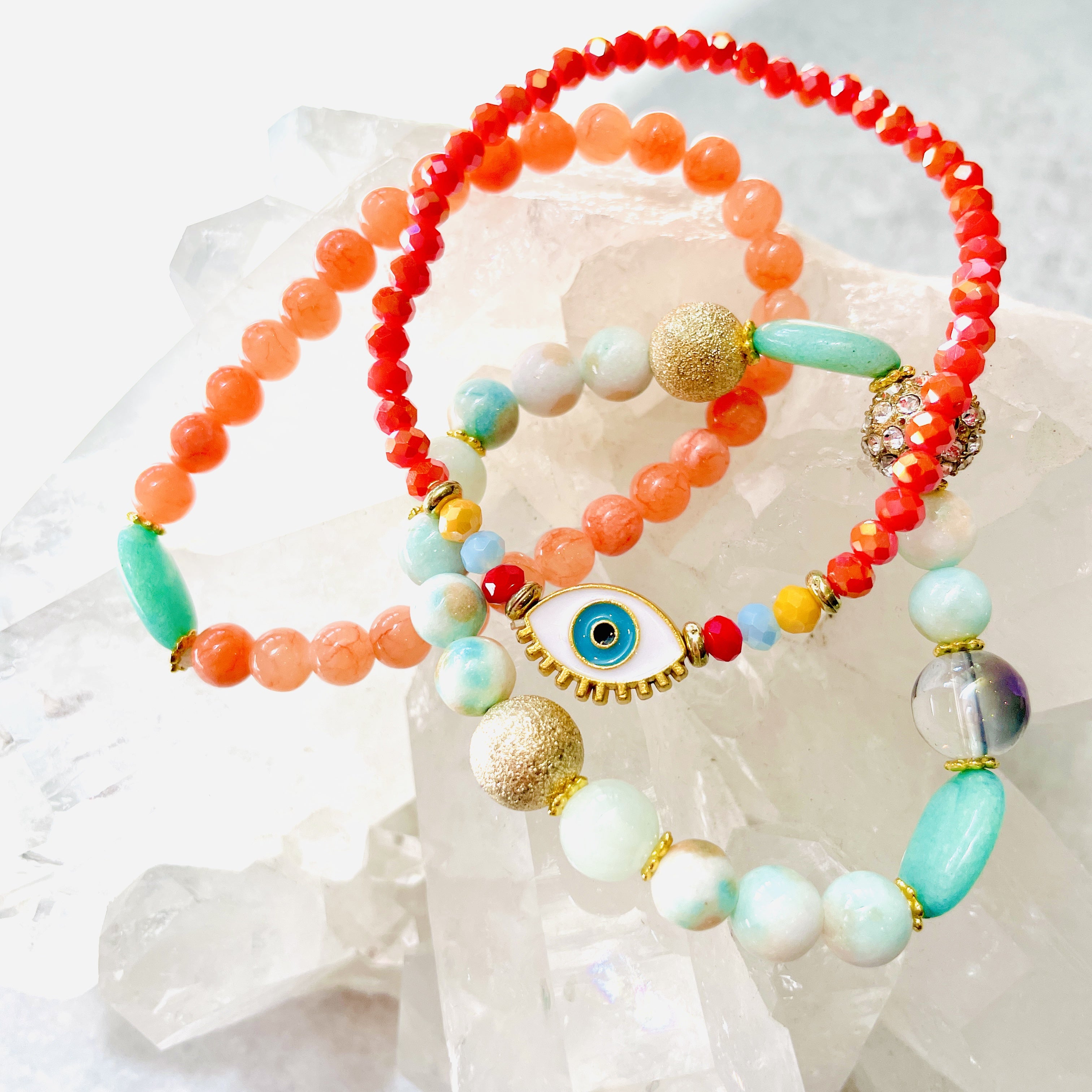 Evil Eye Bracelet Set