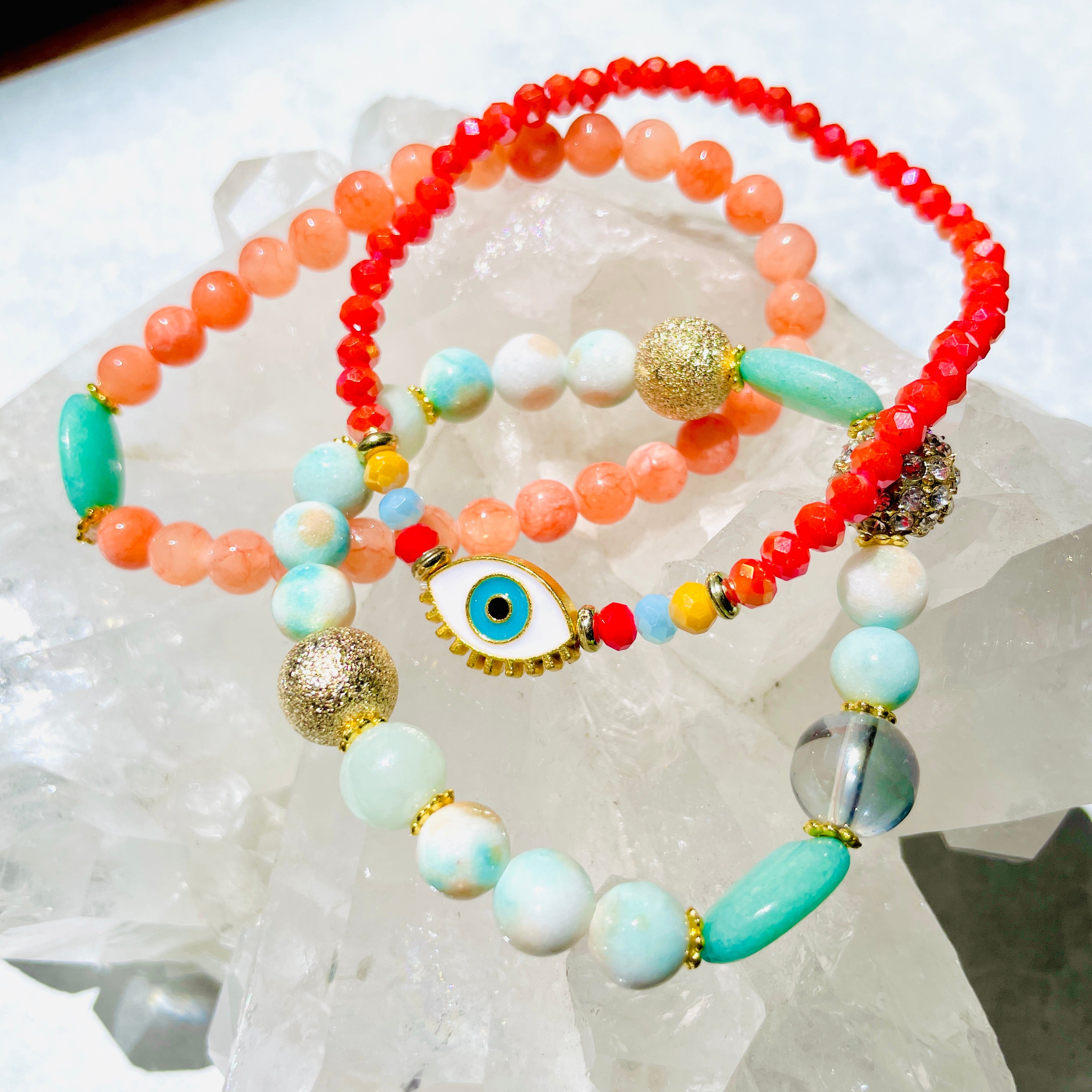 Evil Eye Bracelet Set