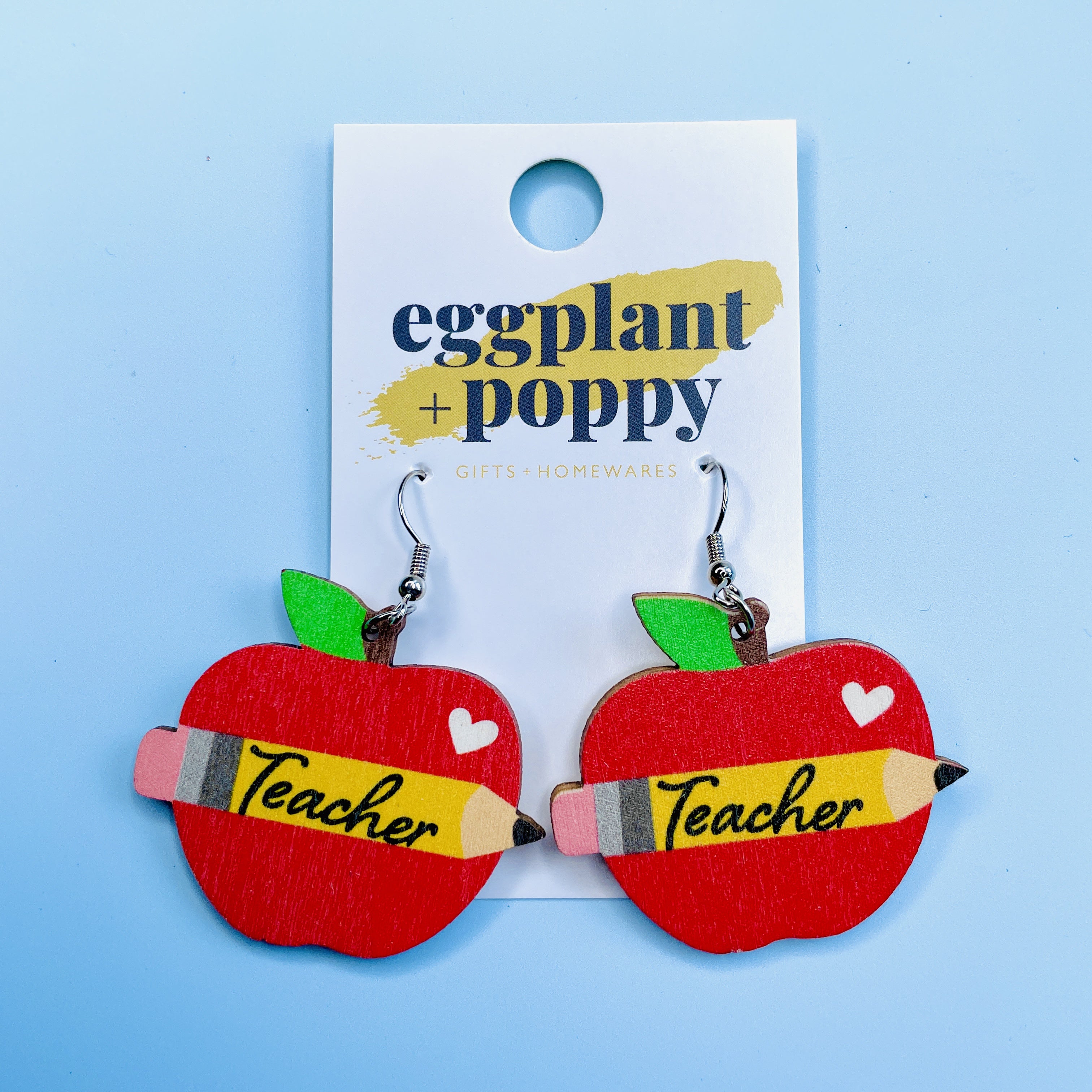 Teacher Apple Earrings