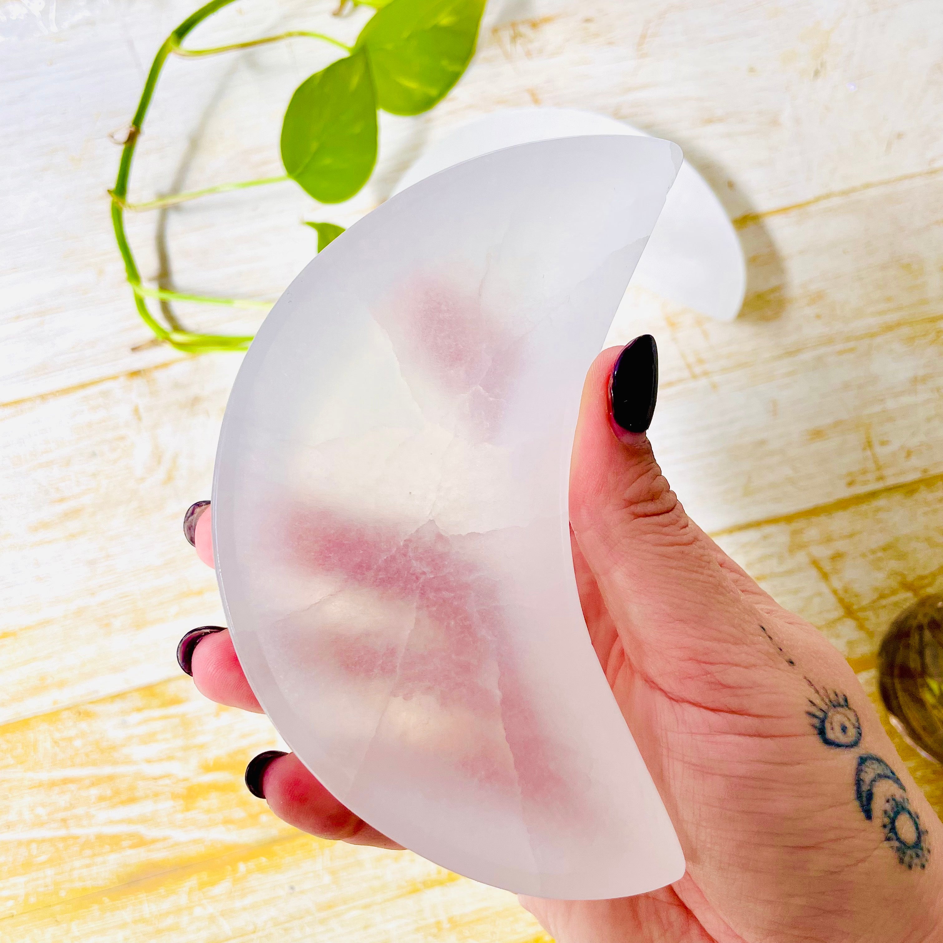 Selenite Moon Charging Plate 15cm