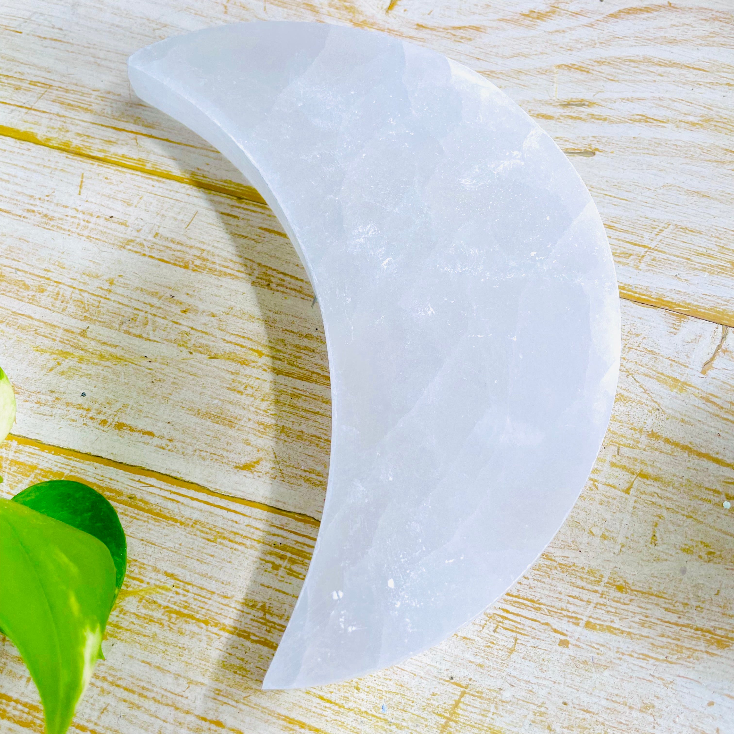 Selenite Moon Charging Plate 15cm