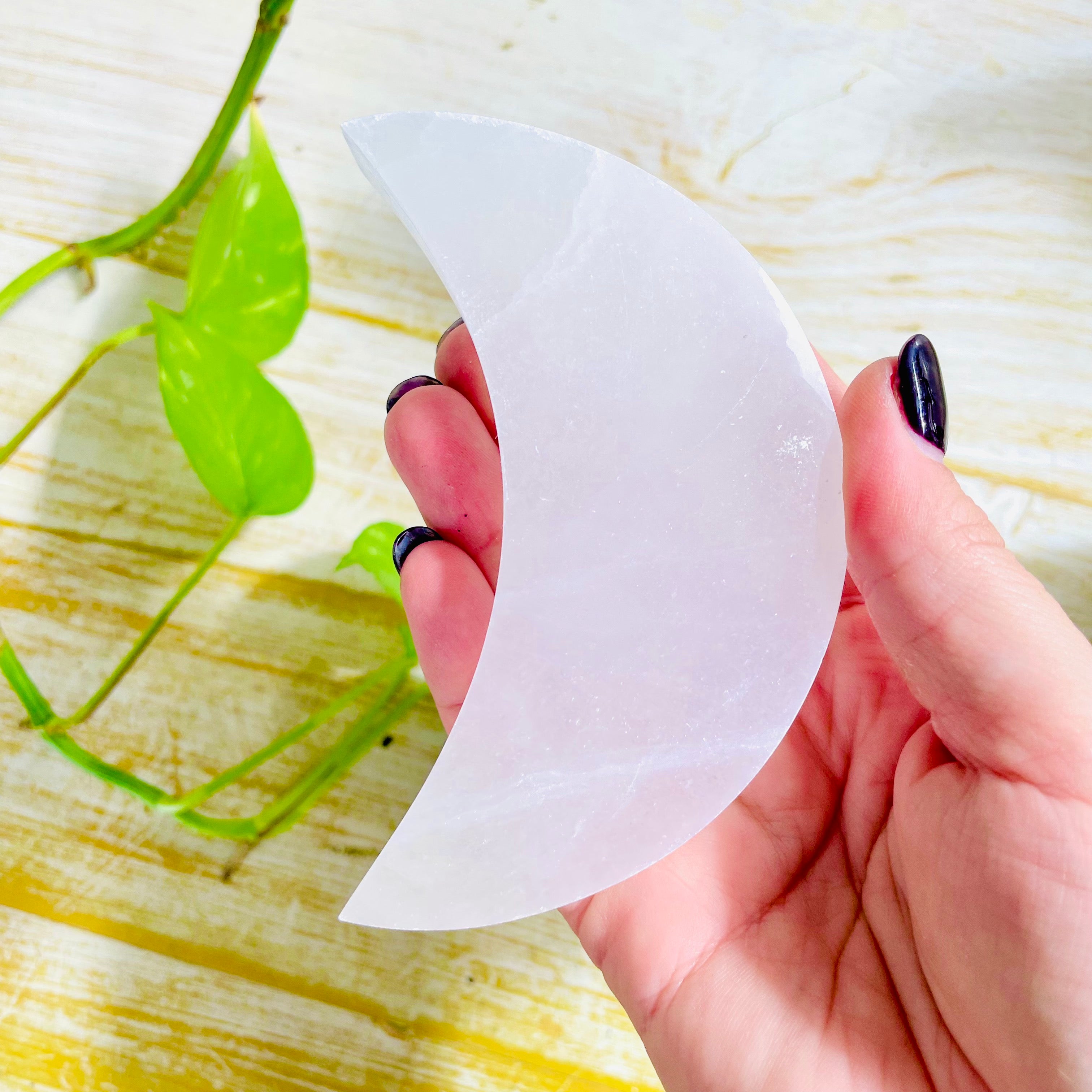 Selenite Moon Charging Plate 10cm