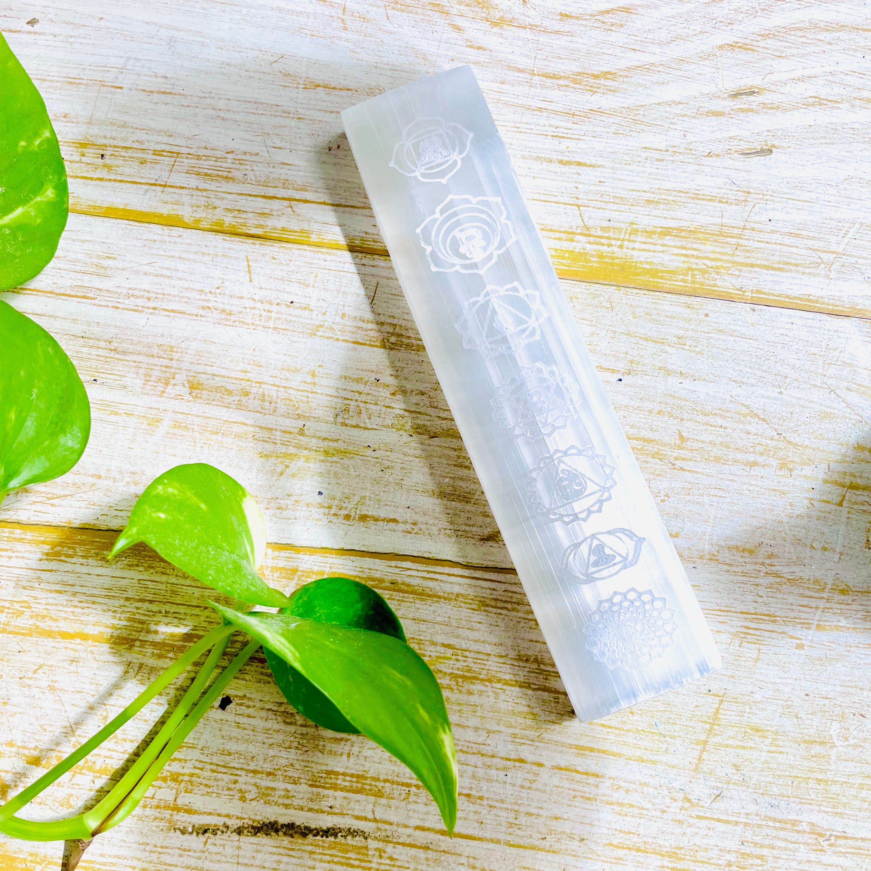 Selenite Chakra Ruler