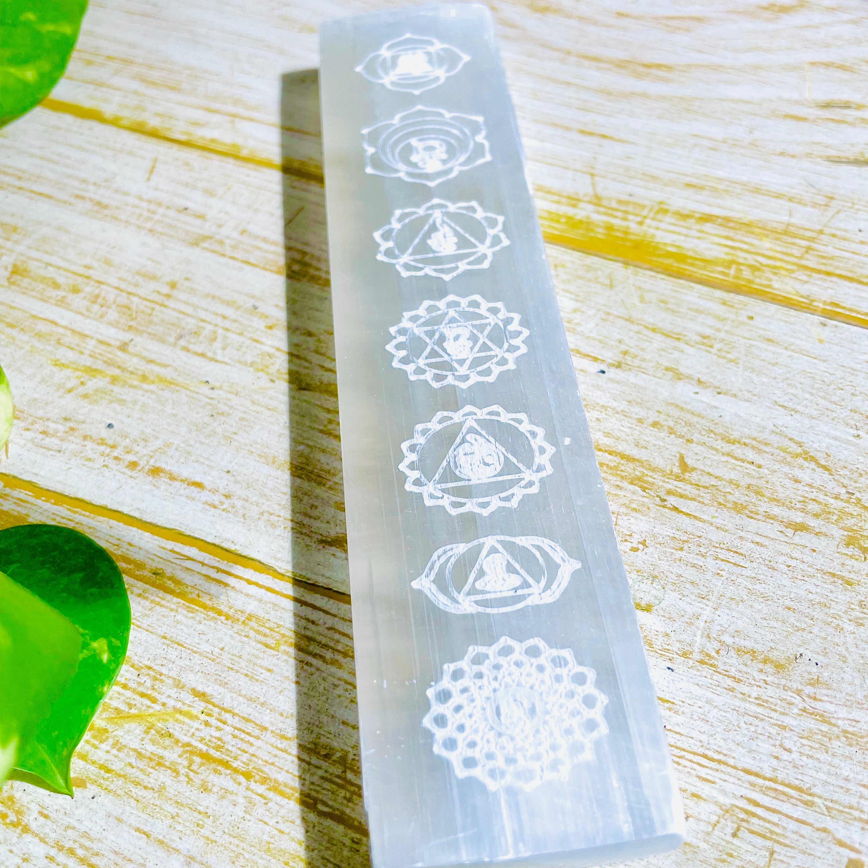 Selenite Chakra Ruler
