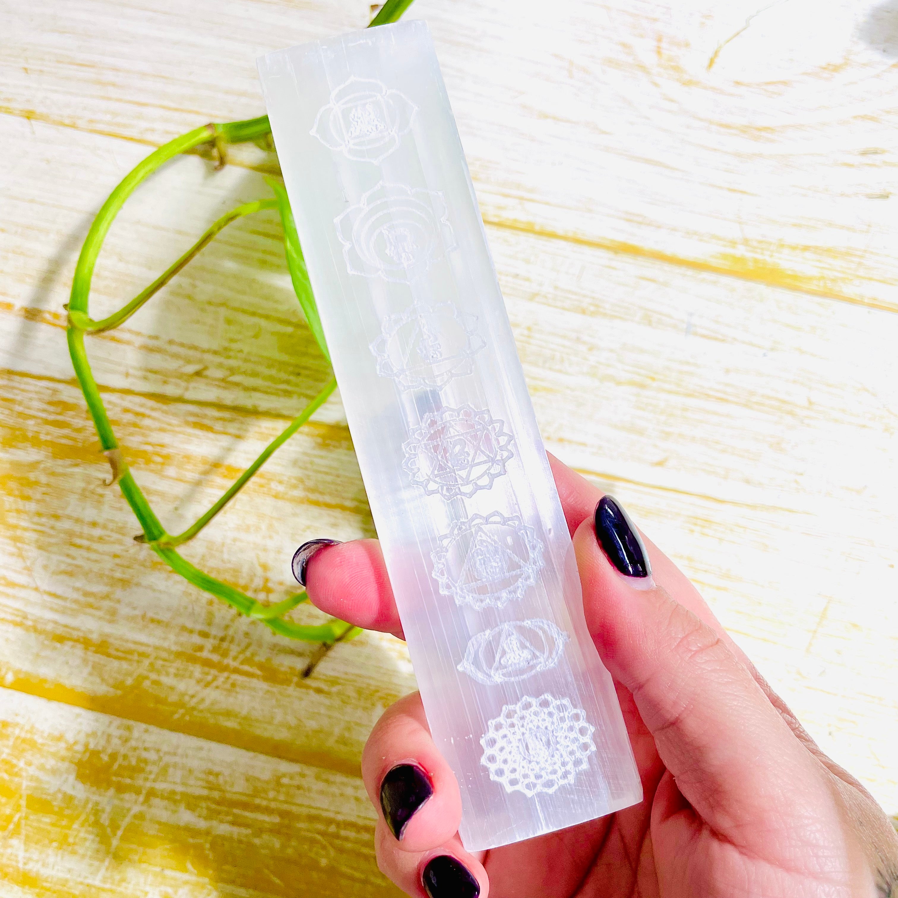 Selenite Chakra Ruler